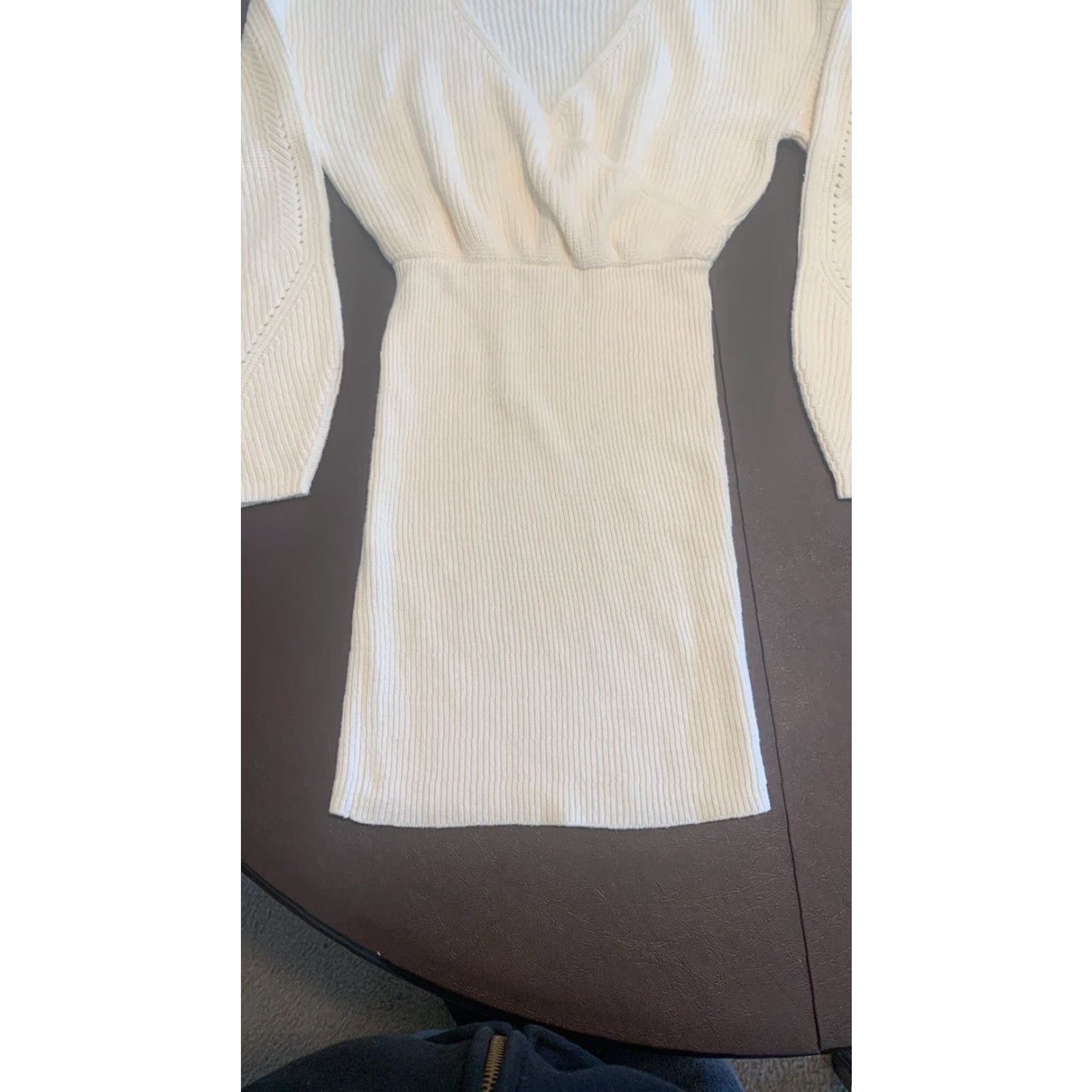 Tularosa White Long Sleeve Mini Dress