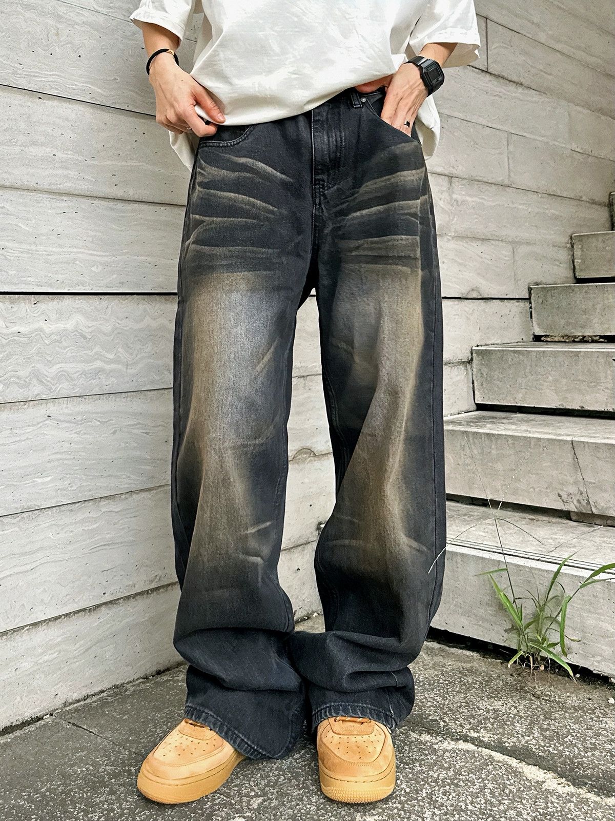 loose faded y2k baggy hiphop pants