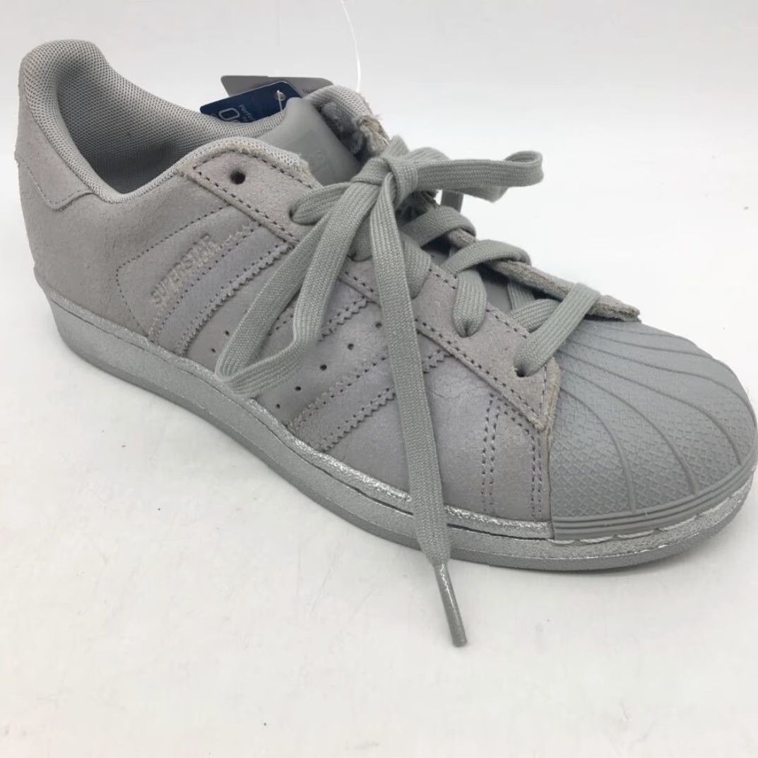 Adidas Adidas Mens Originals Superstar J Sneakers Gray BB8133 Lace Up Low Top 5 M New Size US M / EU 48-50 / 2 - 2 Thumbnail