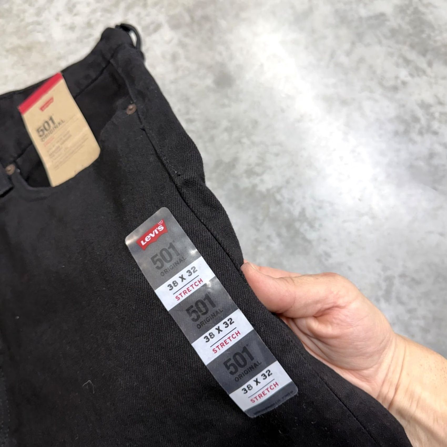 Levi's Levi's 501 Jeans Mens 38x32 Black Dark Wash Straight Button Fly Stretch Regular Denim Pants Straight Mens 501 Vintage No Size US 38 / EU 54 - 5 Thumbnail