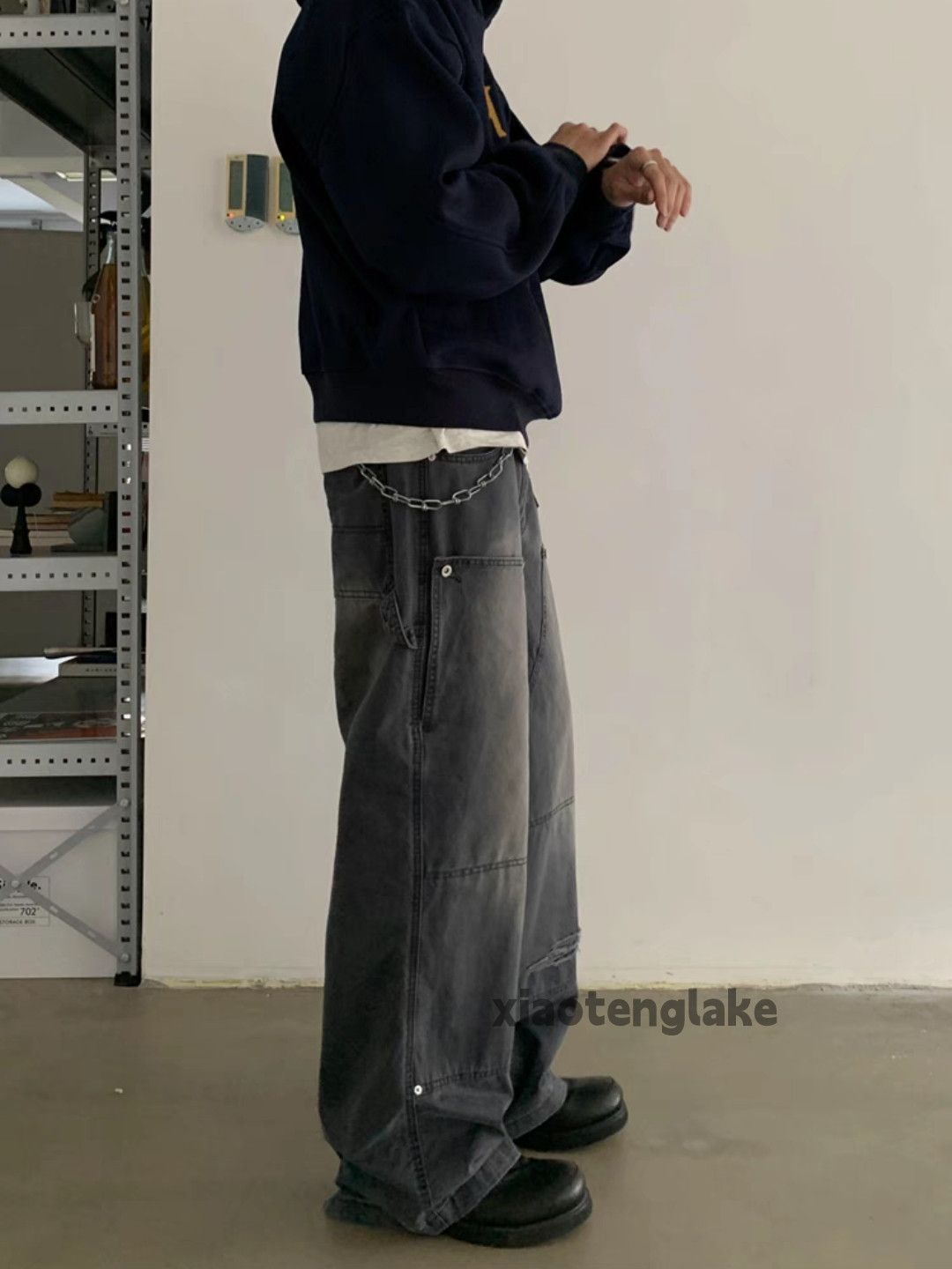 Jean × Vintage washed faded loose baggy skate carpenter cargo jeans Size US 32 / EU 48 - 5 Thumbnail