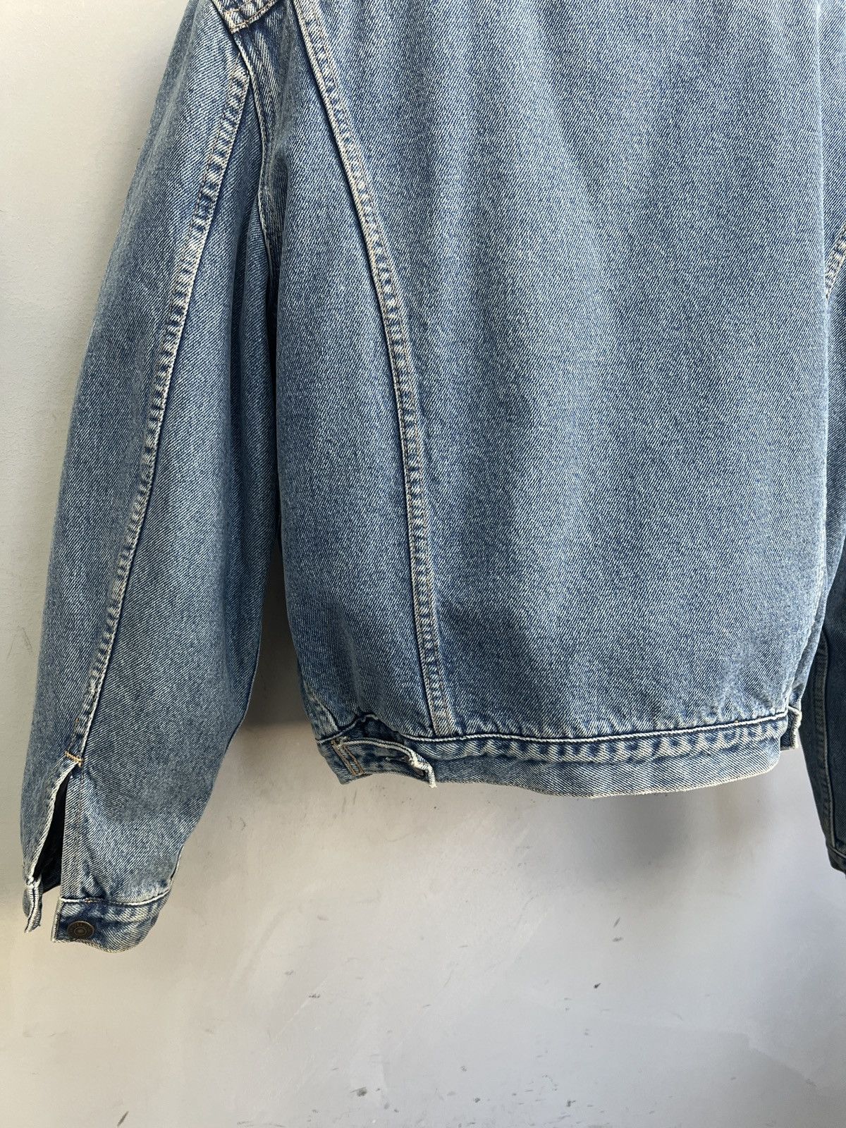 Levi's Vintage 90s Levis trucker jacket leather collar retro Size US M / EU 48-50 / 2 - 8 Thumbnail
