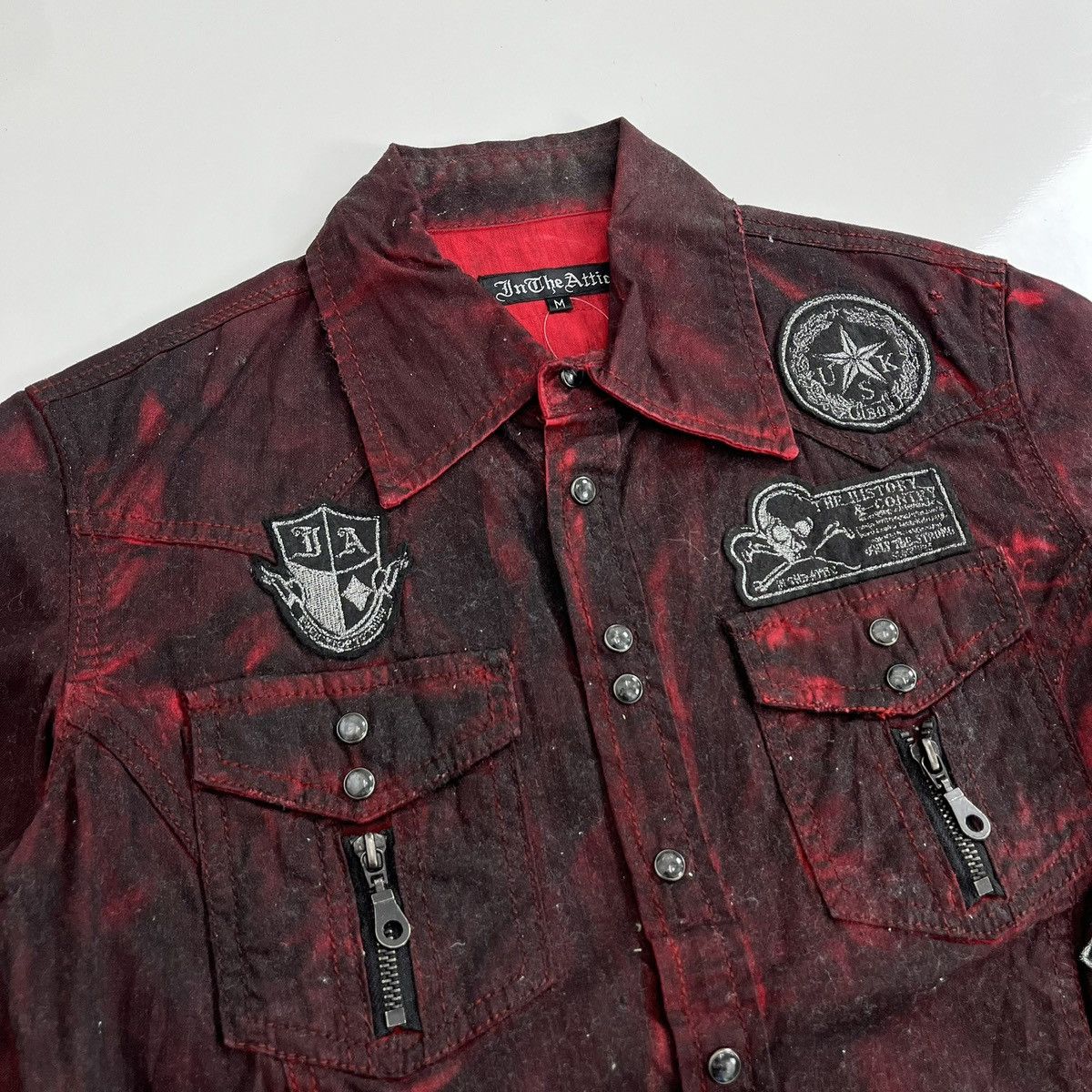 14th Addiction 2000s In the Attic Punk LGB Grunge Gothic Distressed Jacket Size US M / EU 48-50 / 2 - 3 Thumbnail