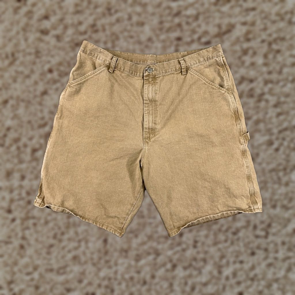 Wrangler Wrangler Shorts Mens 38 Beige Cotton Blend Pocket Cargo Pocket Chino Casual Outdoor 90s Theme Vintage No Size US 38 / EU 54 - 1 Thumbnail