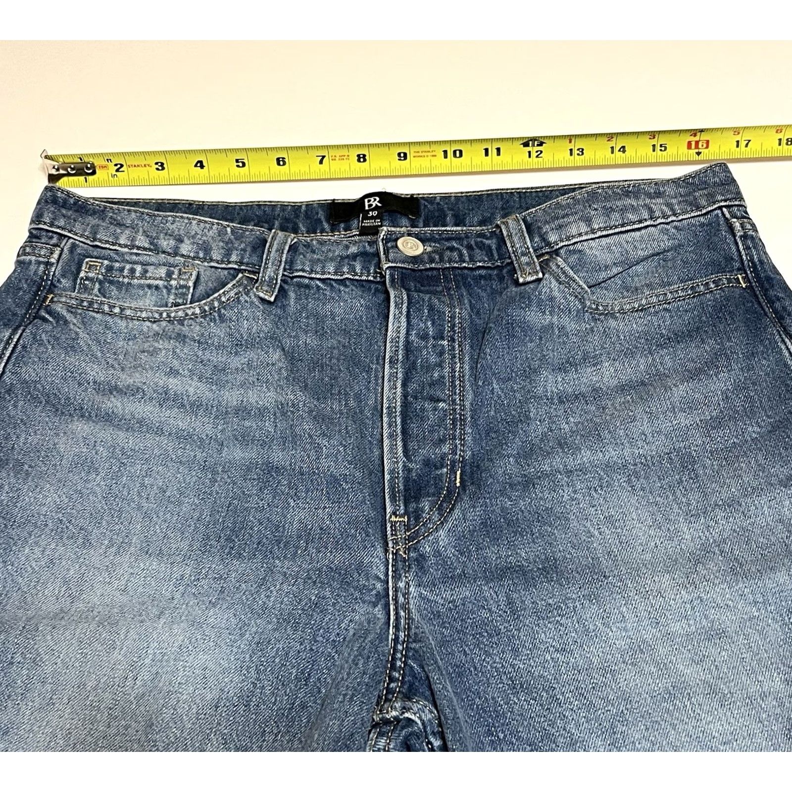 Banana Republic Banana Republic Jeans Womens Tag 30 33x31 Blue Regular Straight High Rise Denim Pocket Logo Size 24" / US 00 / IT 34 - 3 Thumbnail