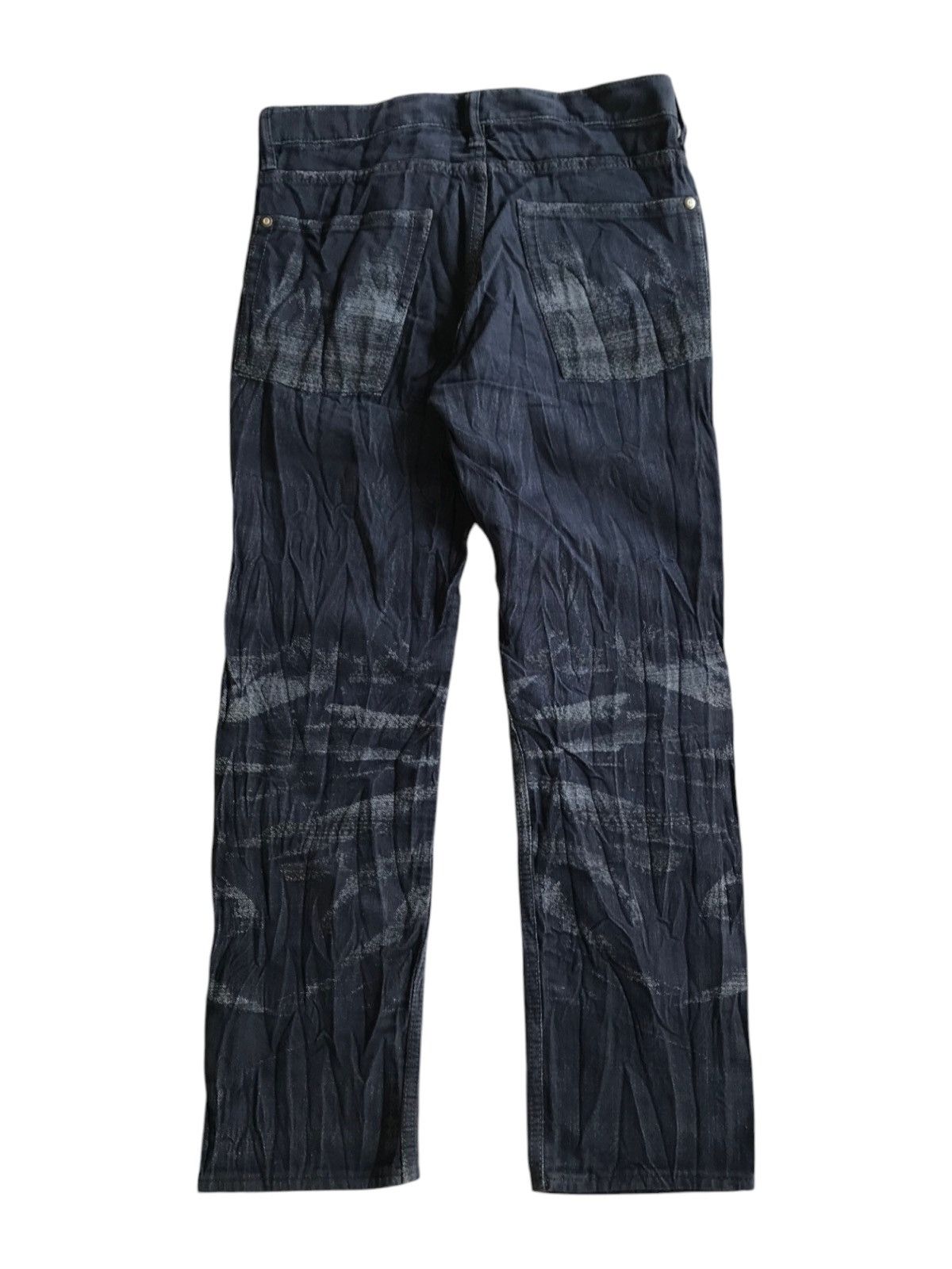Final Home × Issey Miyake × Japanese Brand Issey Miyake Men Crinkle Effect Jeans Size US 30 / EU 46 - 2 Thumbnail