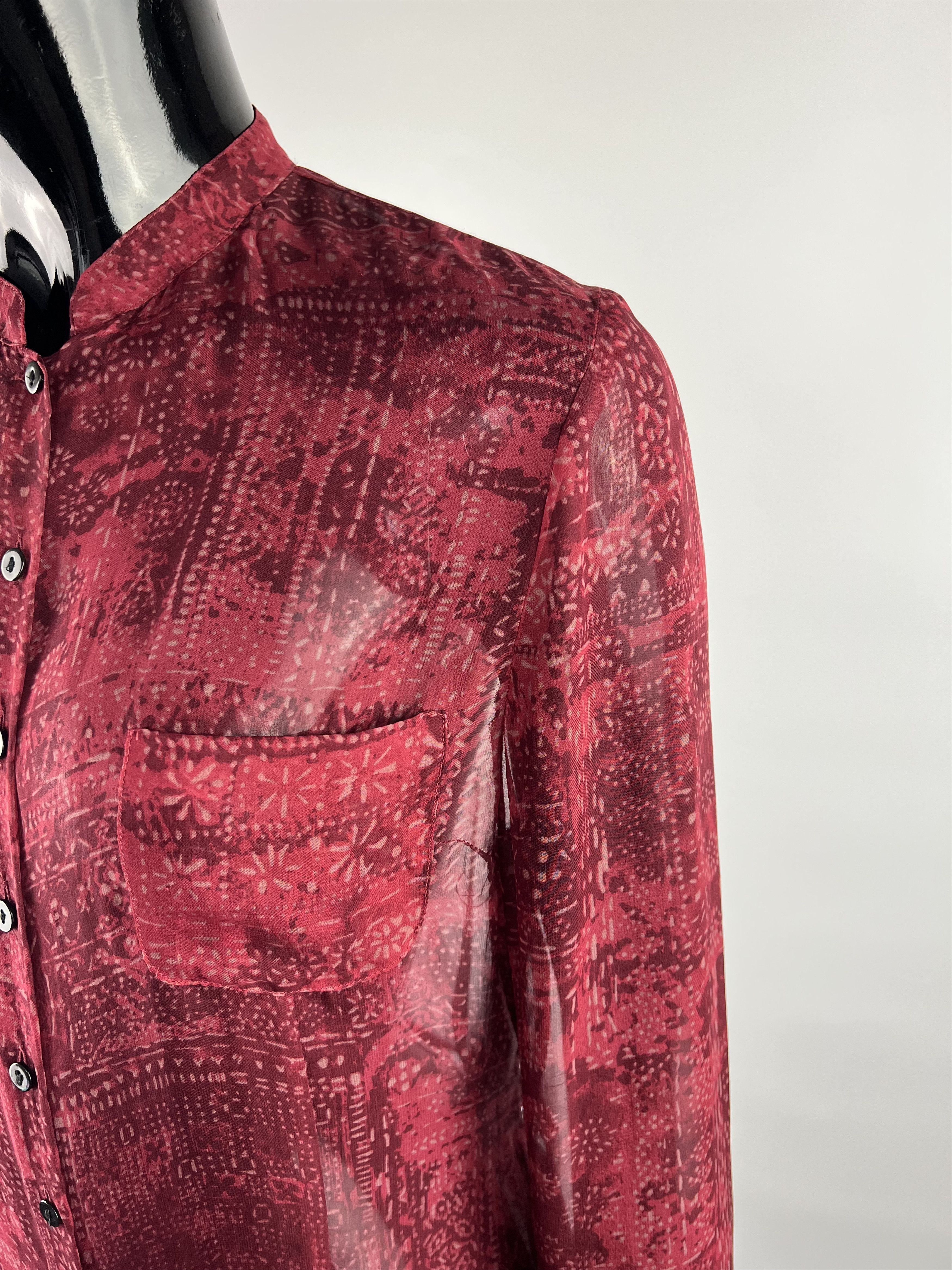 Cacharel × SikSilk Cacharel Button Up Silk Blouse Red Size 42/10 Size M / US 6-8 / IT 42-44 - 6 Thumbnail