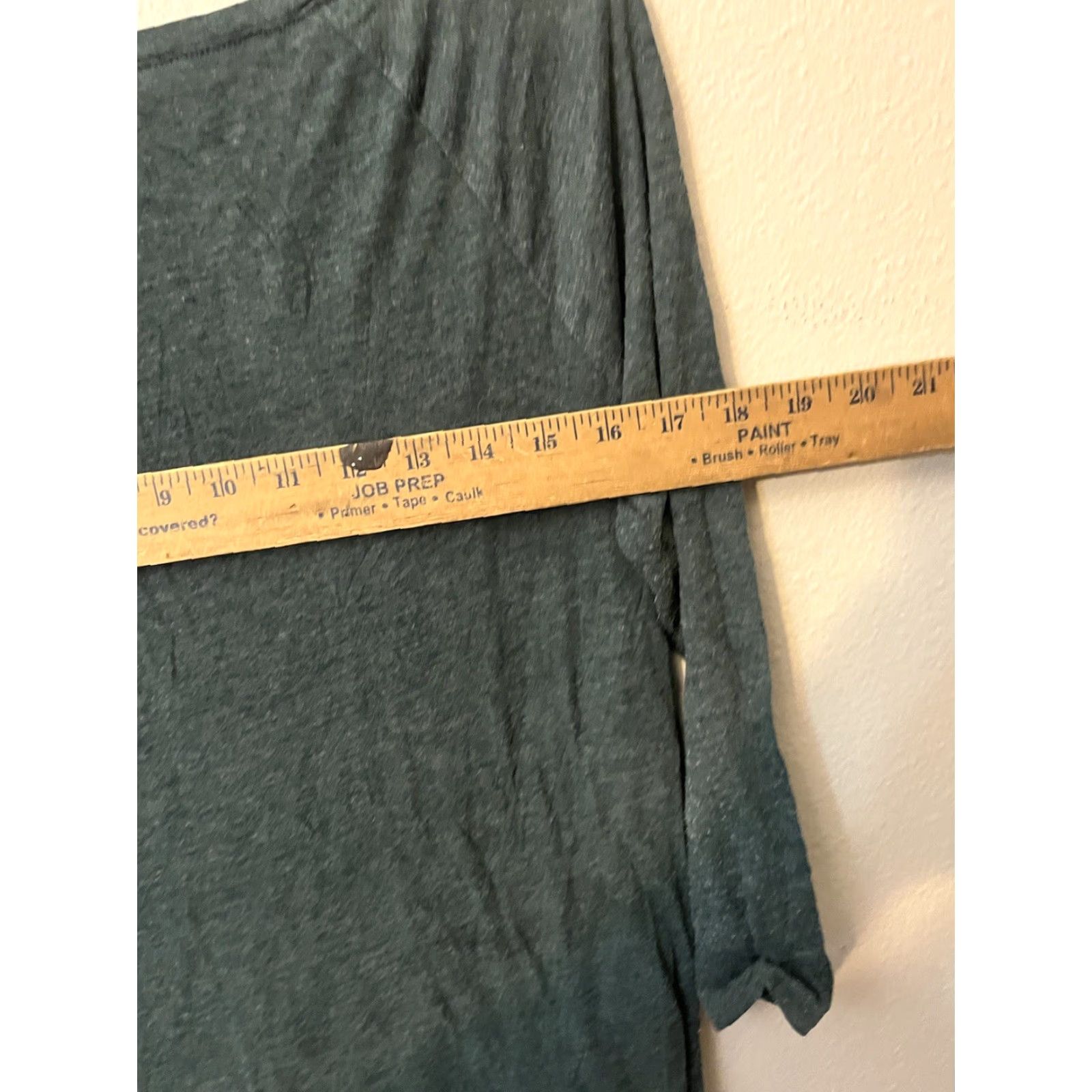 H&M H&M Divided Green Tunic Top Shirt Women Size 2 Textured 3/4 Sleeve Round Neck Size XS / US 0-2 / IT 36-38 - 5 Thumbnail