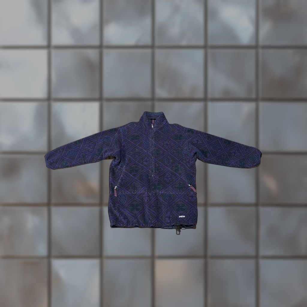 Patagonia VINTAGE Patagonia Half Zip Aztec 90s Fleece Pullover Sz Large Size US L / EU 52-54 / 3 - 1 Thumbnail
