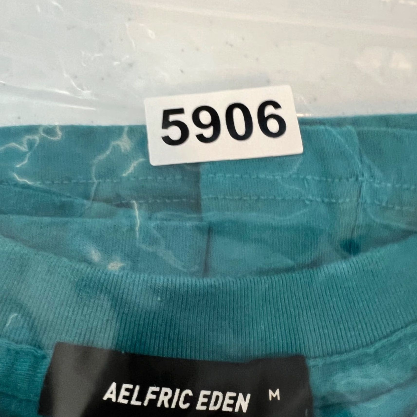 Vintage Aelfric Eden Mens T-Shirt Graphic Print Crew Neck Short Sleeve Teal Blue 2010-2019 Regular Size M Shirt Mens Size US M / EU 48-50 / 2 - 8 Thumbnail
