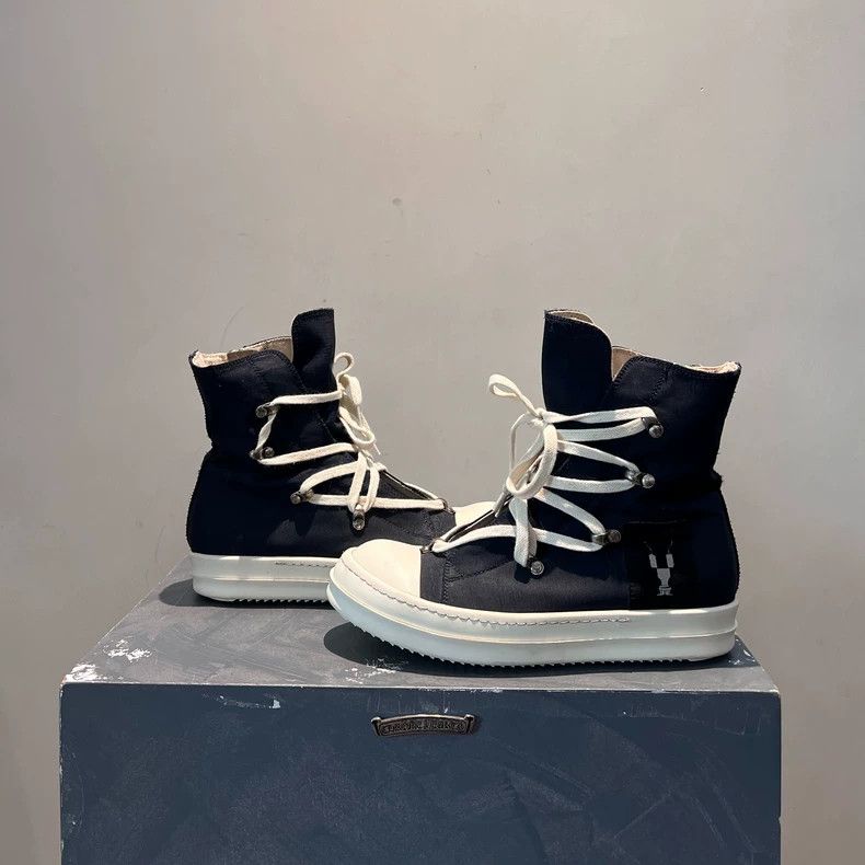 Rick Owens Rick Owens Secondary Line High Top Nylon Material Five Sta Size US 6 / IT 36 - 3 Thumbnail