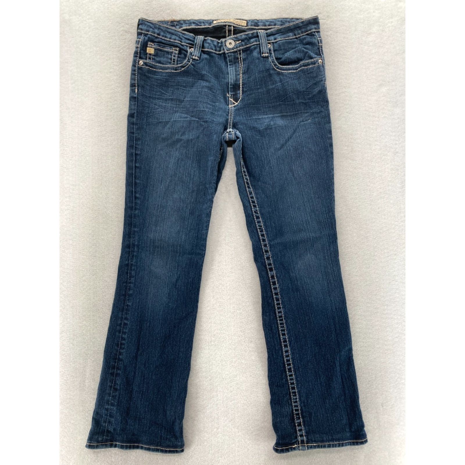 Denime BIG STAR Jeans Women's 32x30 Maddie Boot Dark Wash Blue Stretch Denim Western - Bootcut - 5-Pocket - Regular - Size 32 - Blue - Cowboy Theme - Jeans Size 24" / US 00 / IT 34 - 2 Thumbnail