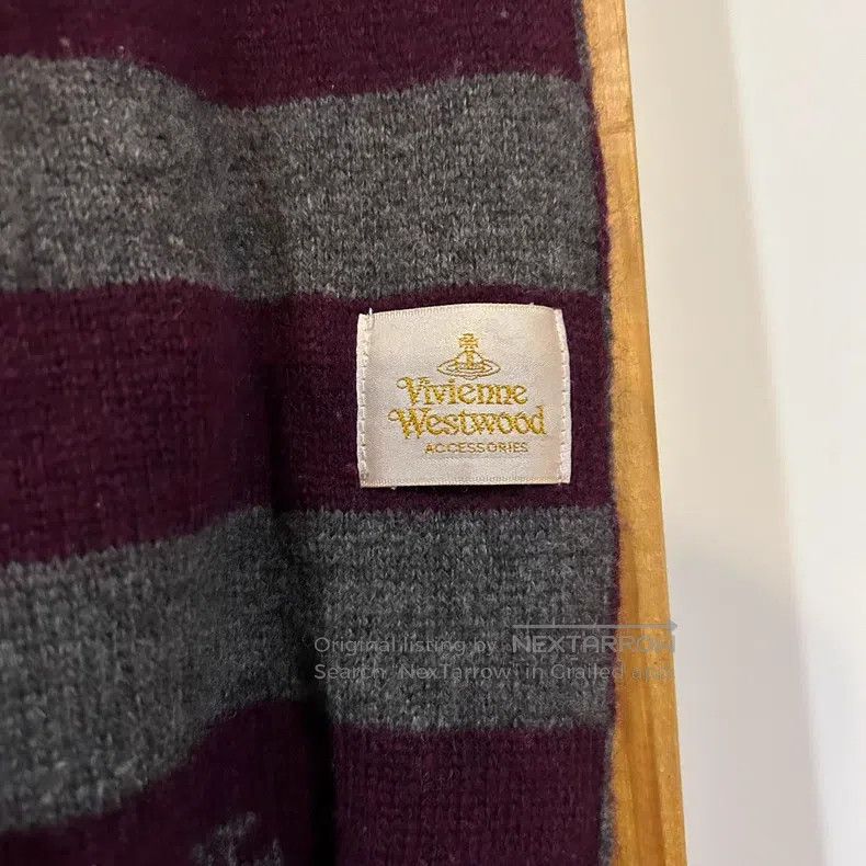 Vivienne Westwood Vivienne Westwood Saturn knitted beanie, striped pom-pom s Size ONE SIZE - 7 Thumbnail