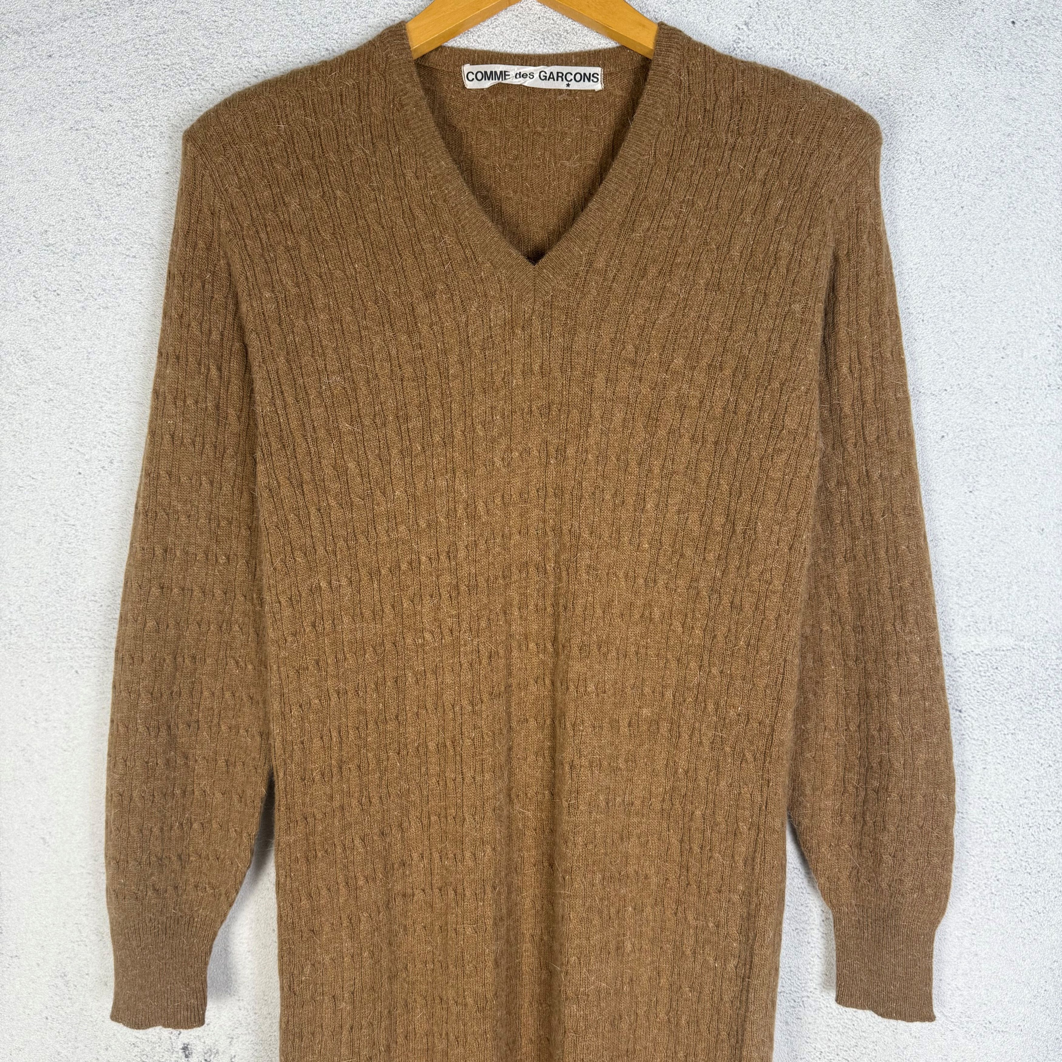 Comme des Garcons 80s Comme Des Garcons Knit Cable Midi Wool Dress Size S / US 4 / IT 40 - 2 Thumbnail
