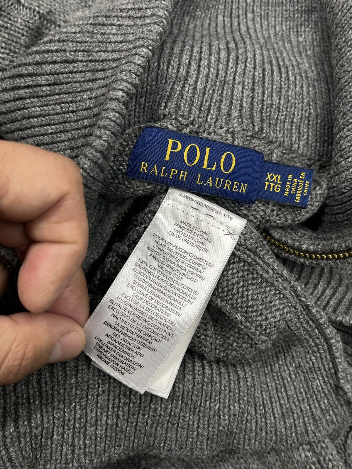 Polo Ralph Lauren Mens Polo Ralph Lauren Knitted Sweater Half Zip 1/4 Rugby Size US XXL / EU 58 / 5 - 9 Thumbnail
