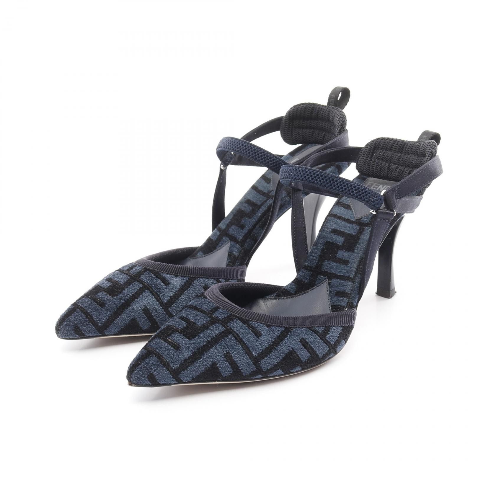 Fendi Fendi Zucca Fabric Sandals Others Shoes in Blue, Women's