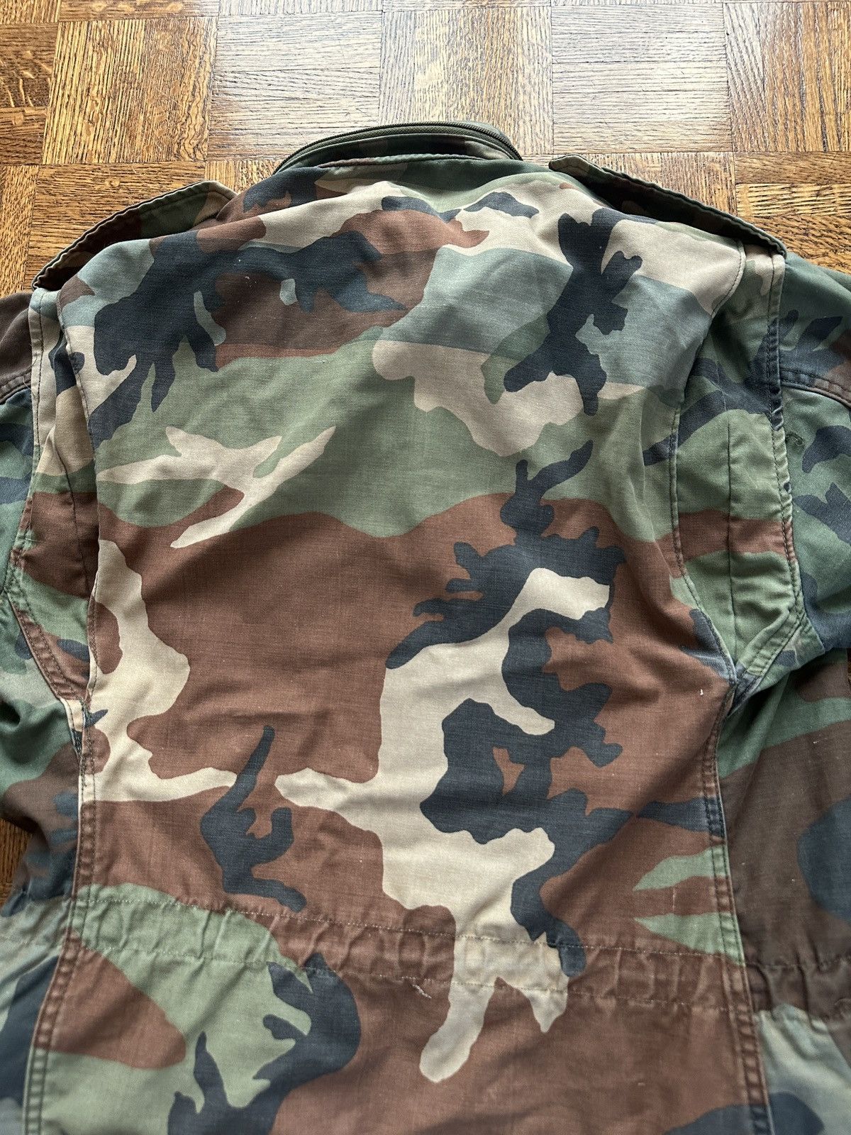 Vintage Vintage 80s Military Cold Weather Camo Field Jacket Coat Size US S / EU 44-46 / 1 - 7 Thumbnail