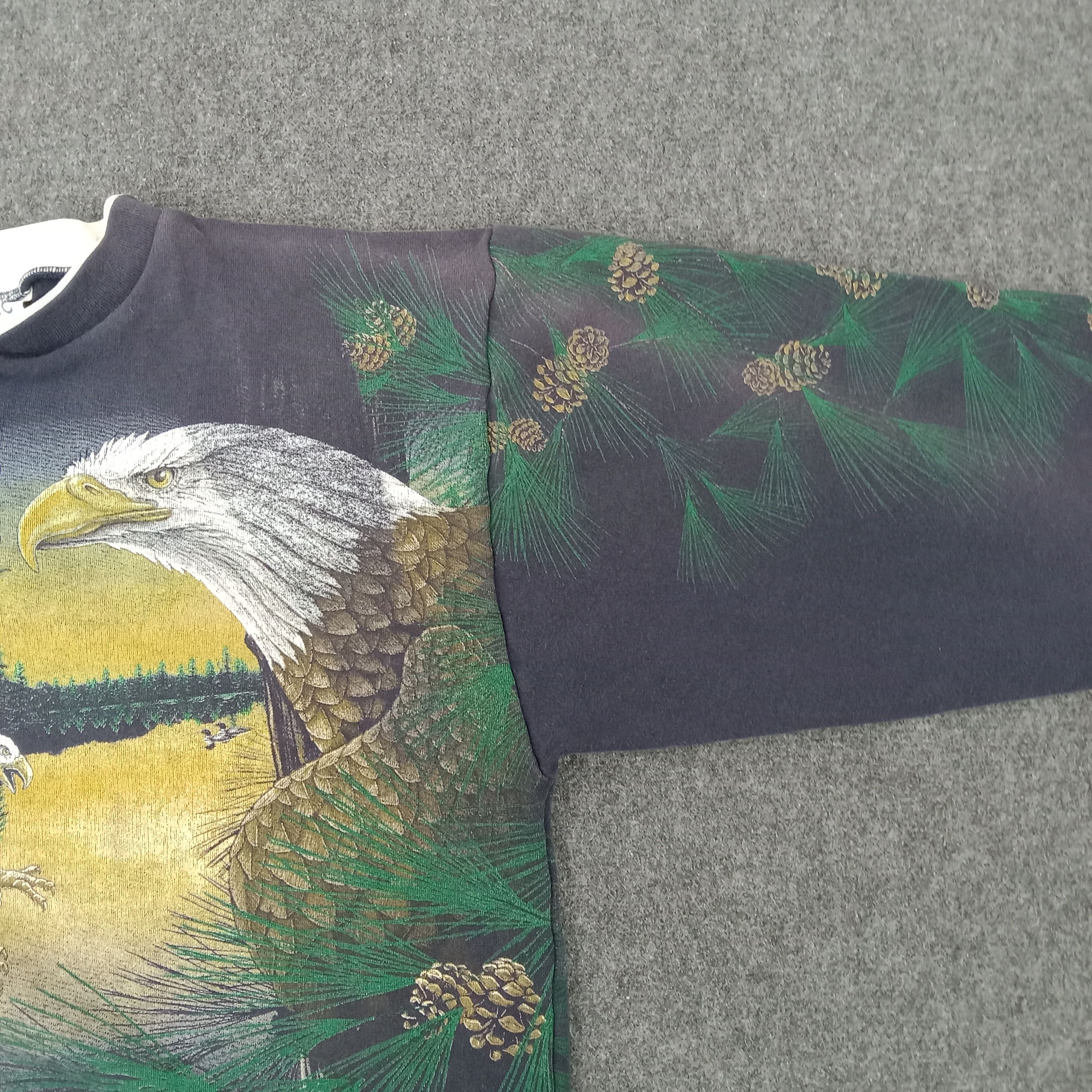Vintage ABC The Eagle Art Design Full Print Sweatshirt C216N15 Size US M / EU 48-50 / 2 - 4 Thumbnail