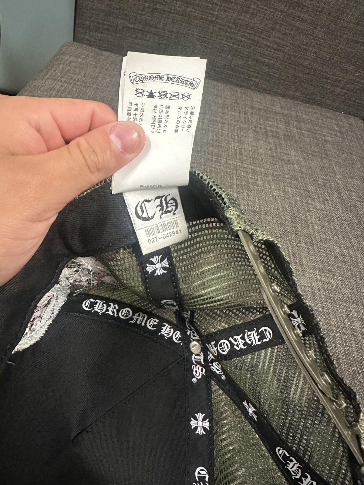Chrome Hearts Chrome Heart Camo Trucker Hat Custom Size ONE SIZE - 8 Thumbnail