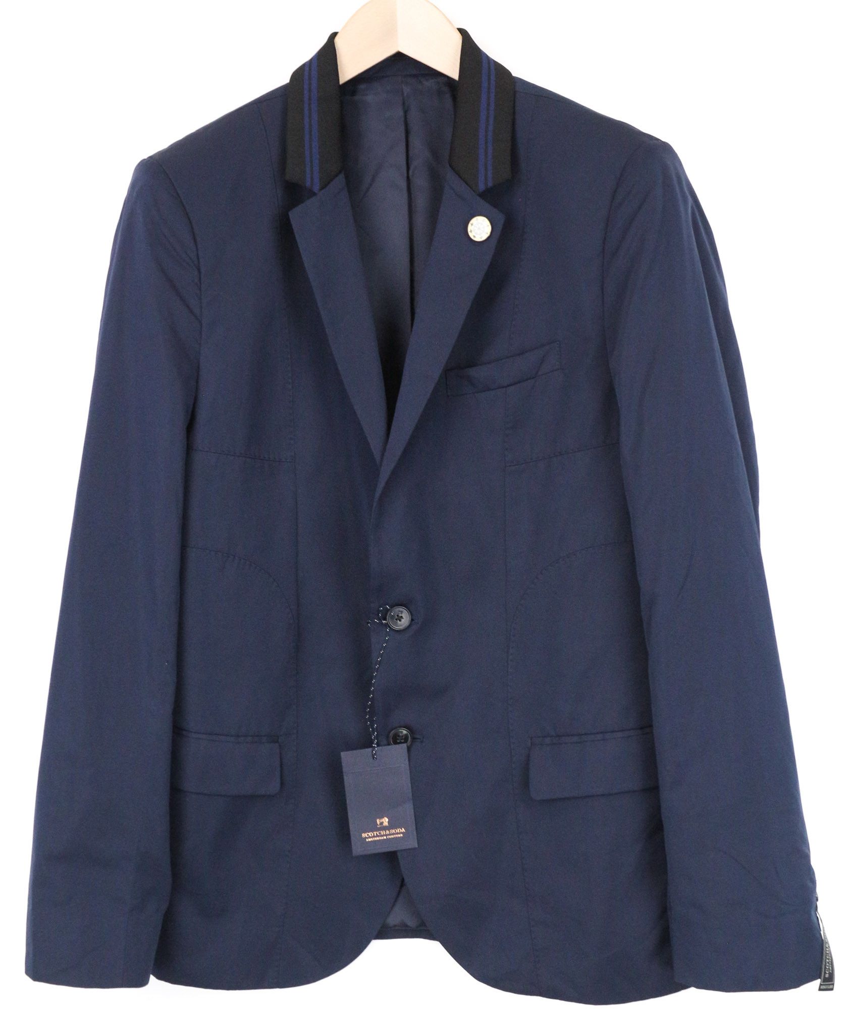Scotch & Soda AMS COUTURE M Blue Lined Blazer 74291 Size 36R - 1 Thumbnail