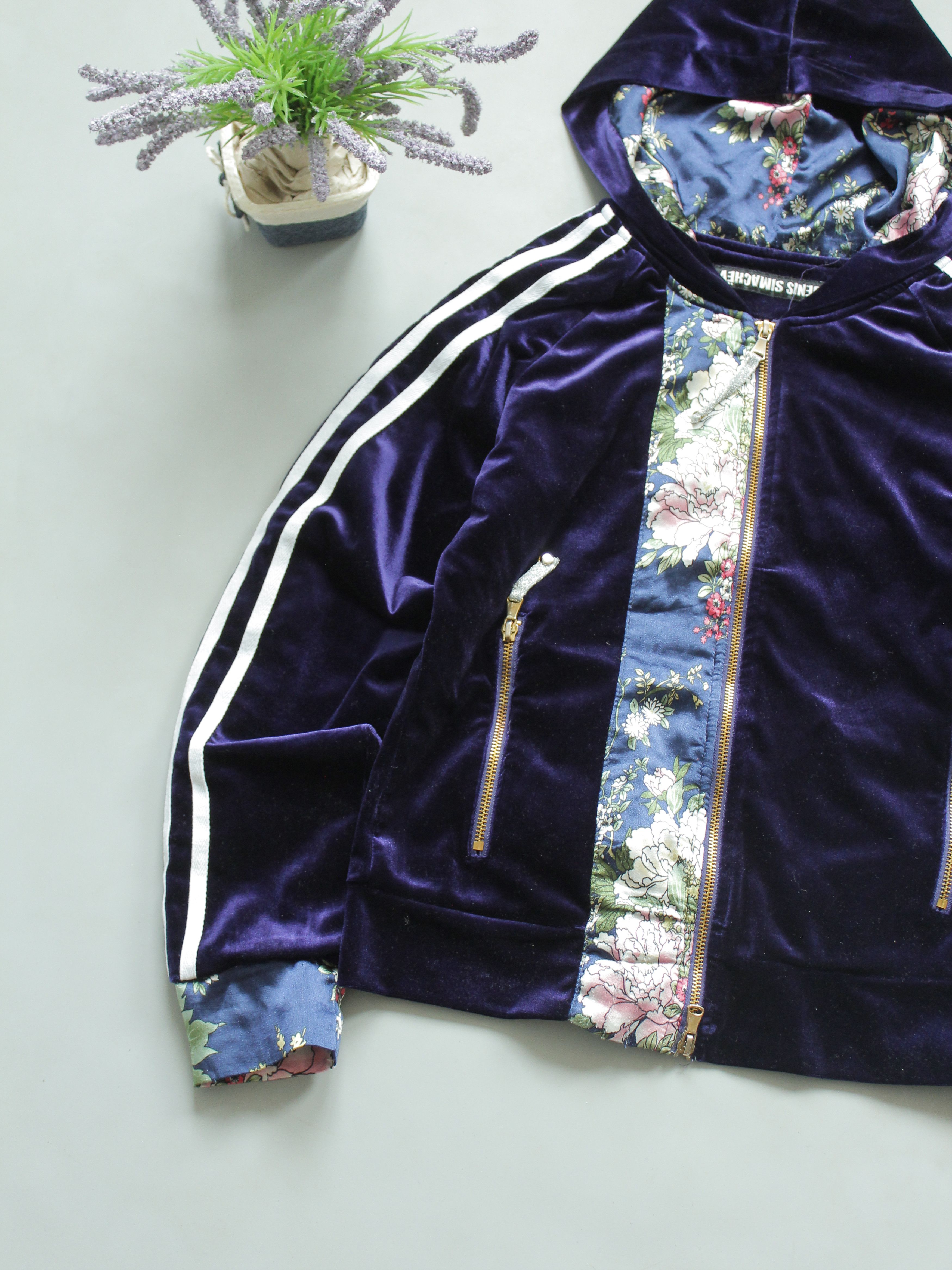 Denis Simachev Denis Simachev Womens Hoodie jacket Velour Three Stripes s m Size M / US 6-8 / IT 42-44 - 4 Thumbnail