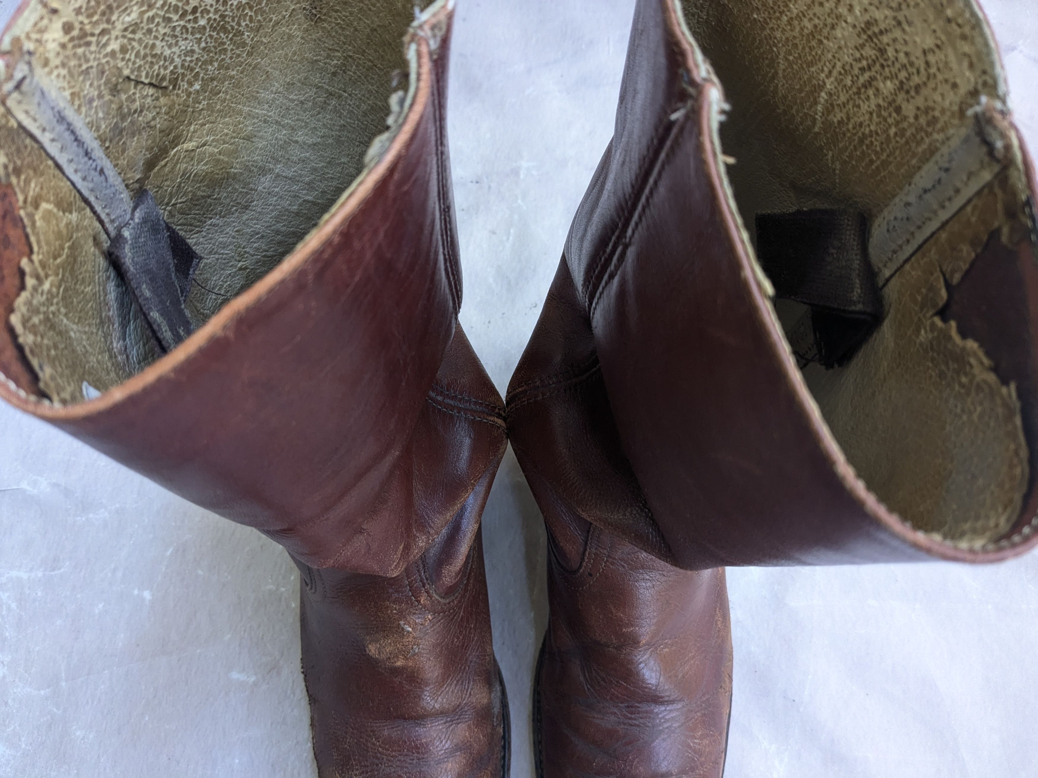 Frye Frye Campus Boots Brown Leather 9.5 M Motorcycle Biker Size US 9.5 / EU 42-43 - 4 Thumbnail