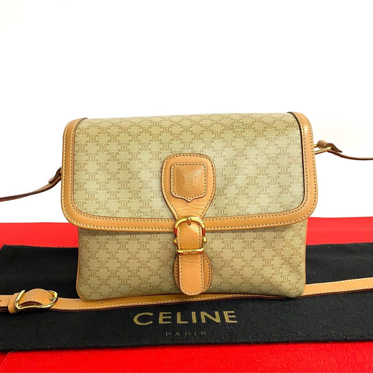 Celine Celine Shoulder Bag Neutrals Leather Size ONE SIZE - 1 Thumbnail