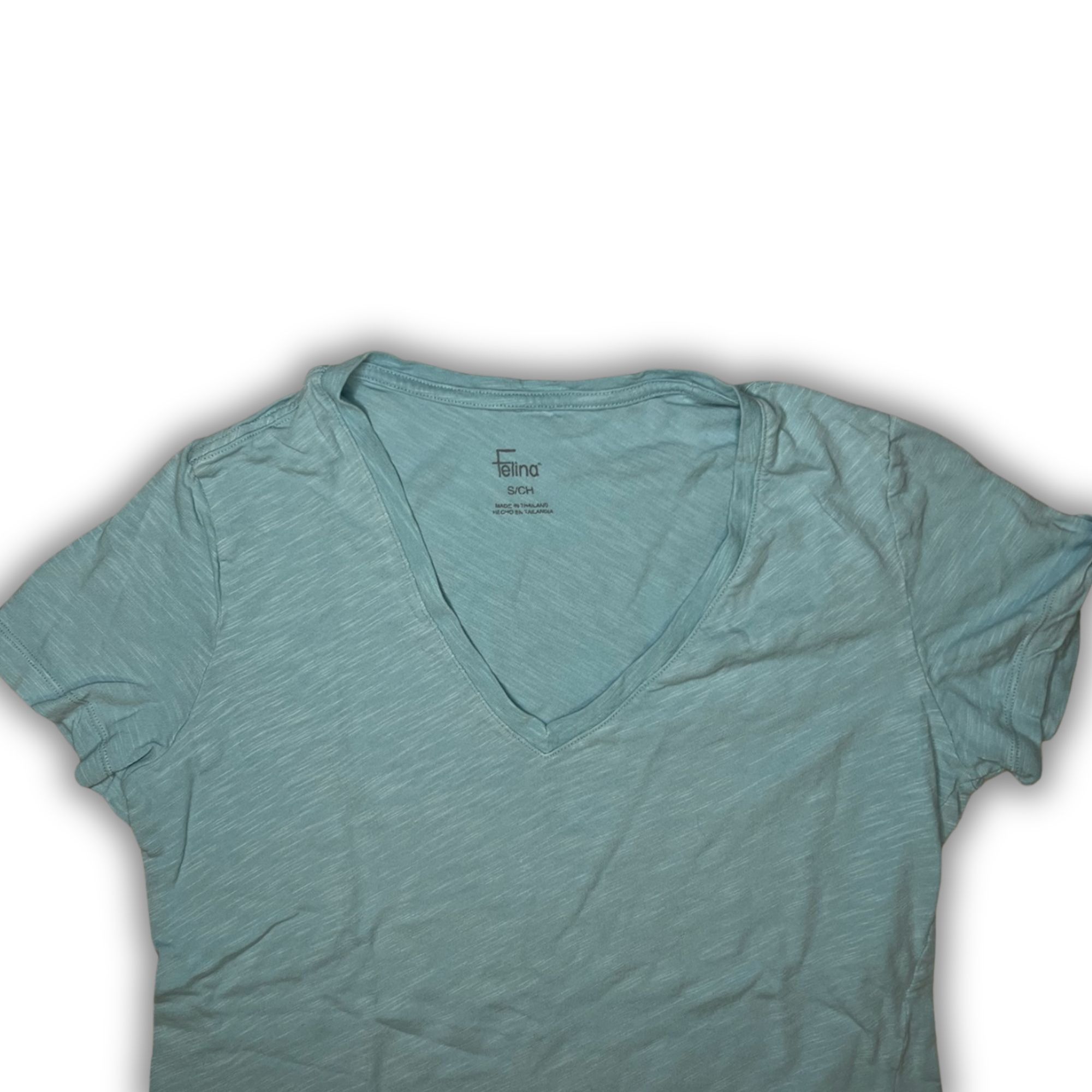 Other Felina Womens Casual Sky Blue V-Neck T-Shirt Size S Size S / US 4 / IT 40 - 4 Thumbnail