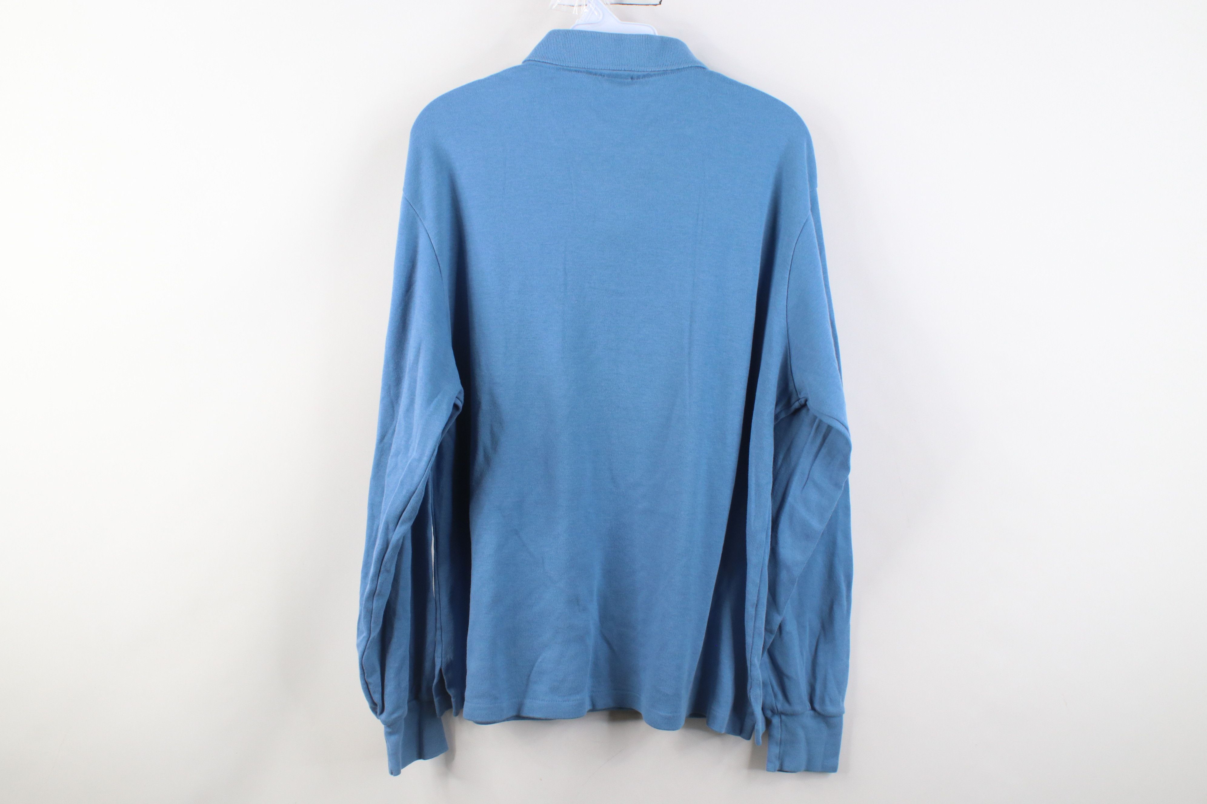 Lands' End Vintage 90s Lands End Cotton Knit Long Sleeve Rugby Polo USA Size US L / EU 52-54 / 3 - 12 Thumbnail