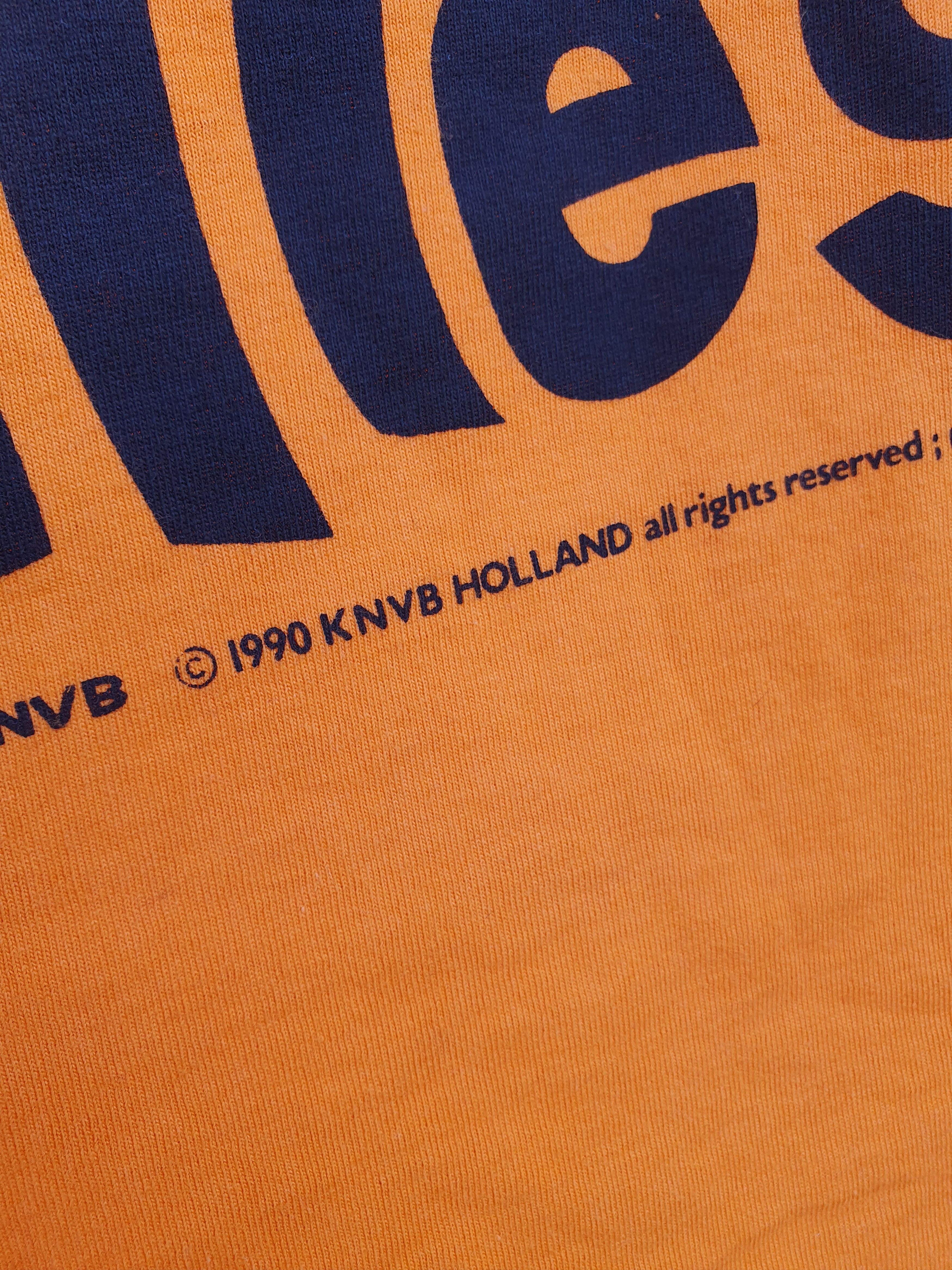 Vintage Italy 90 Soccer World Cup Holland Lions Vtg 1990 tee sz L Size US L / EU 52-54 / 3 - 3 Thumbnail