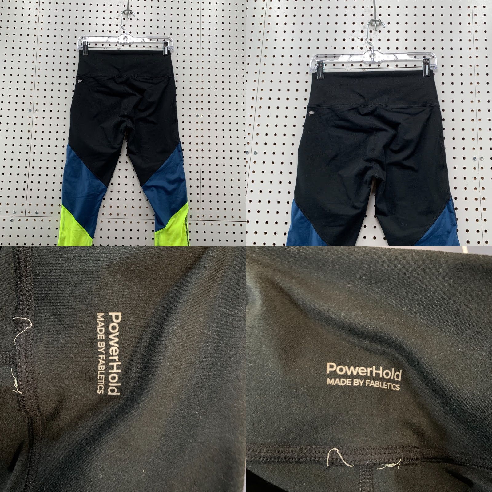 Fabletics Fabletics Leggings Womens Medium Black Green 7/8 26x23 Active Shirt Cropped Adult Womens Size 32" / US 10 / IT 46 - 8 Thumbnail