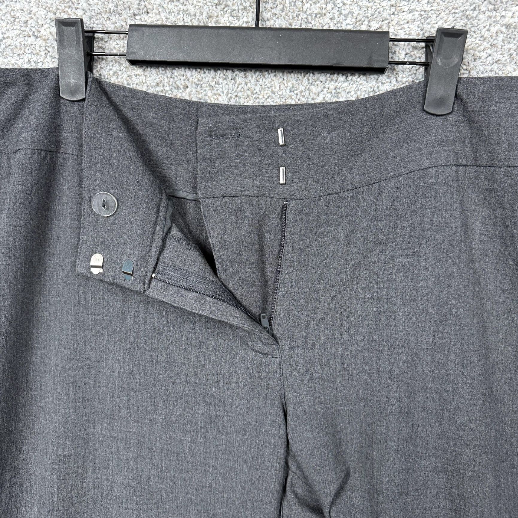 Vintage Chico's Dress Pants Womens 3 Gray Straight Leg Twill Stretch Office Career Chic Size 26" / US 2 / IT 38 - 6 Thumbnail