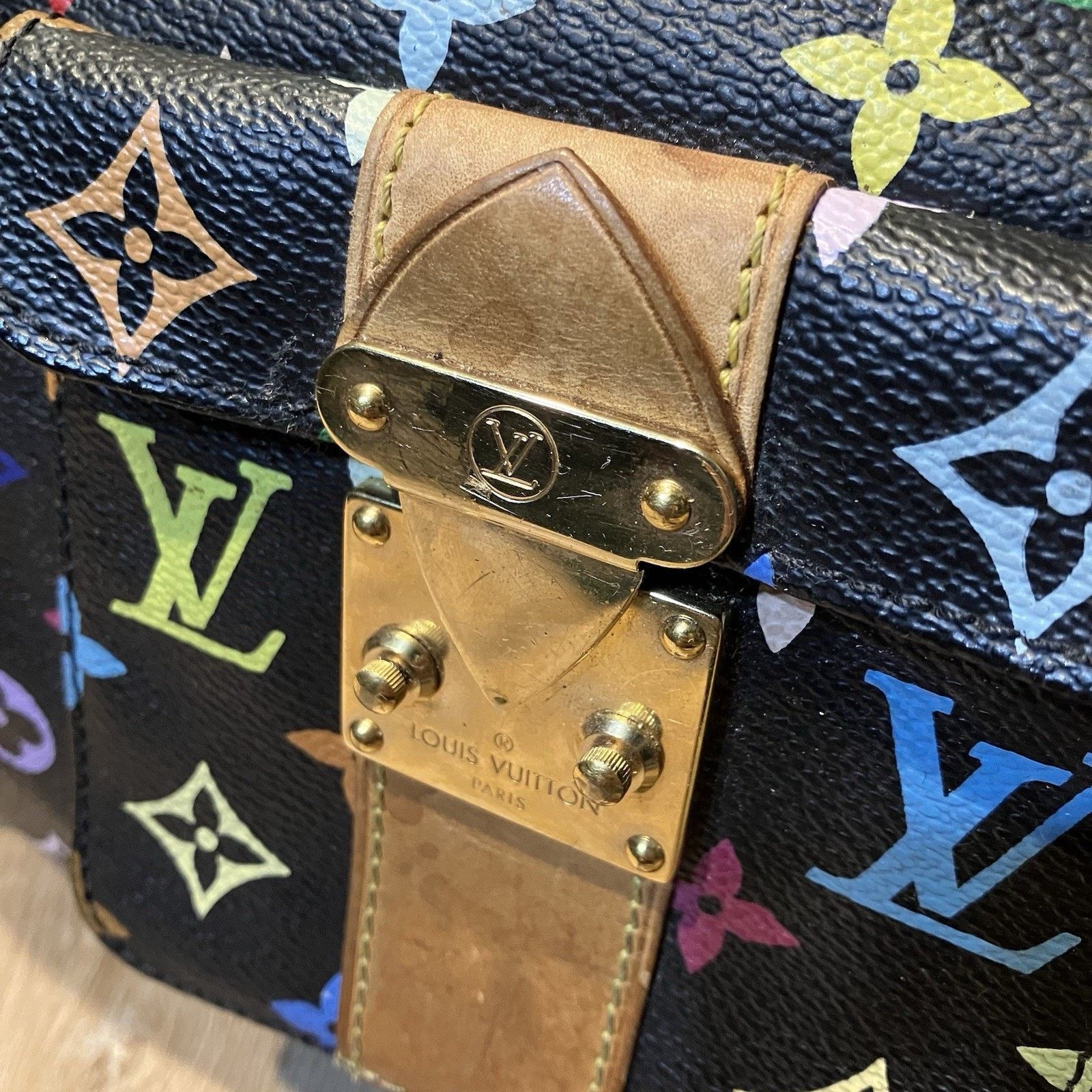 Louis Vuitton Louis Vuitton Takashi Murakami Speedy 30 Noir Bag Multicolor Size ONE SIZE - 15 Thumbnail