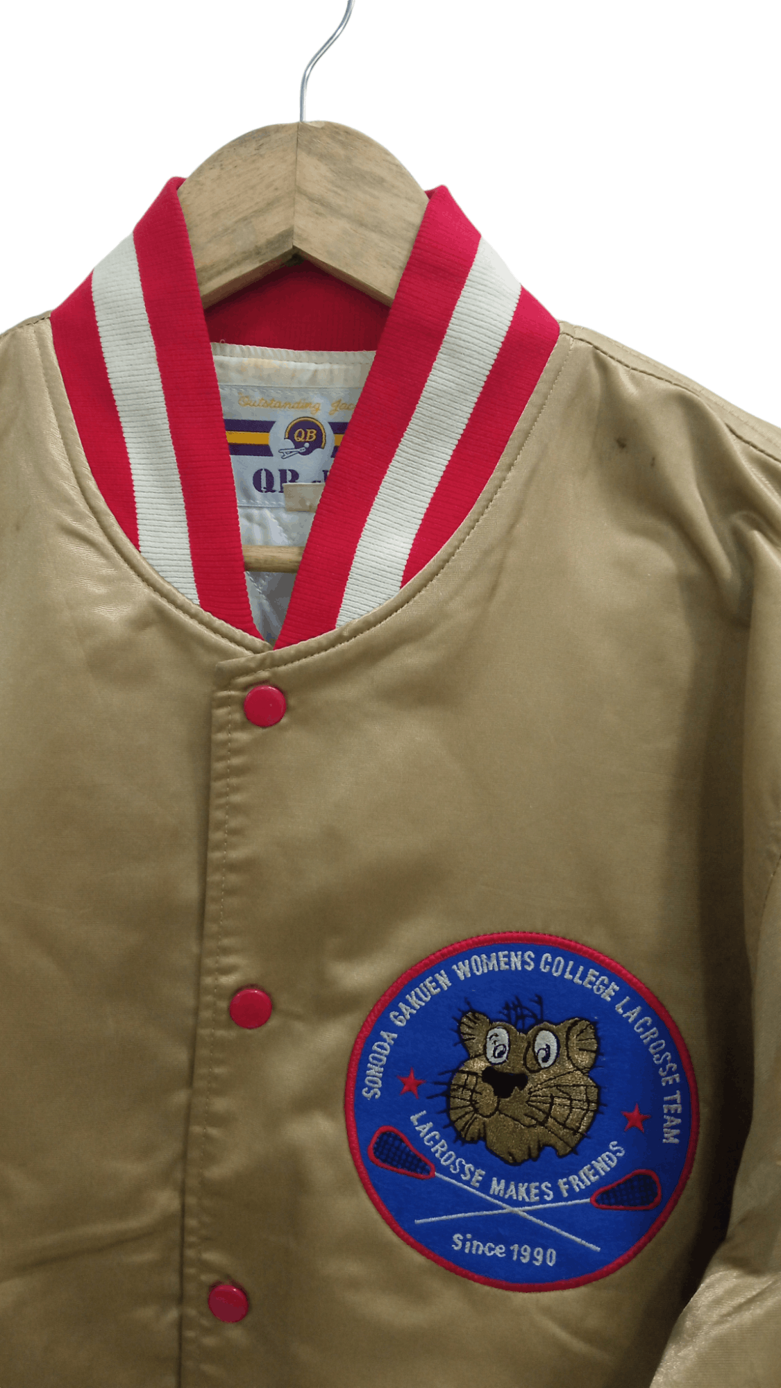 Vintage 🔥🔥Vintage 90s QB Club Lacrosse Team SGWC Varsity Jacket Size US L / EU 52-54 / 3 - 13 Thumbnail