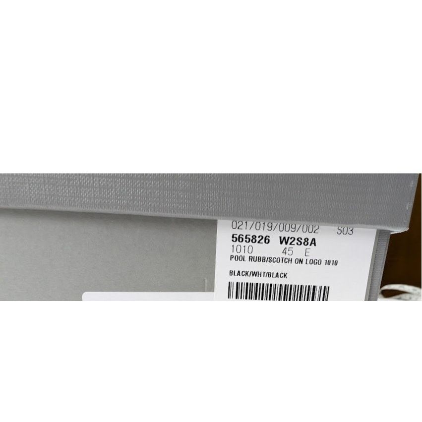 Balenciaga o1rshd1 Pool Logo Slides in Black/White Size US 12 / EU 45 - 24 Thumbnail