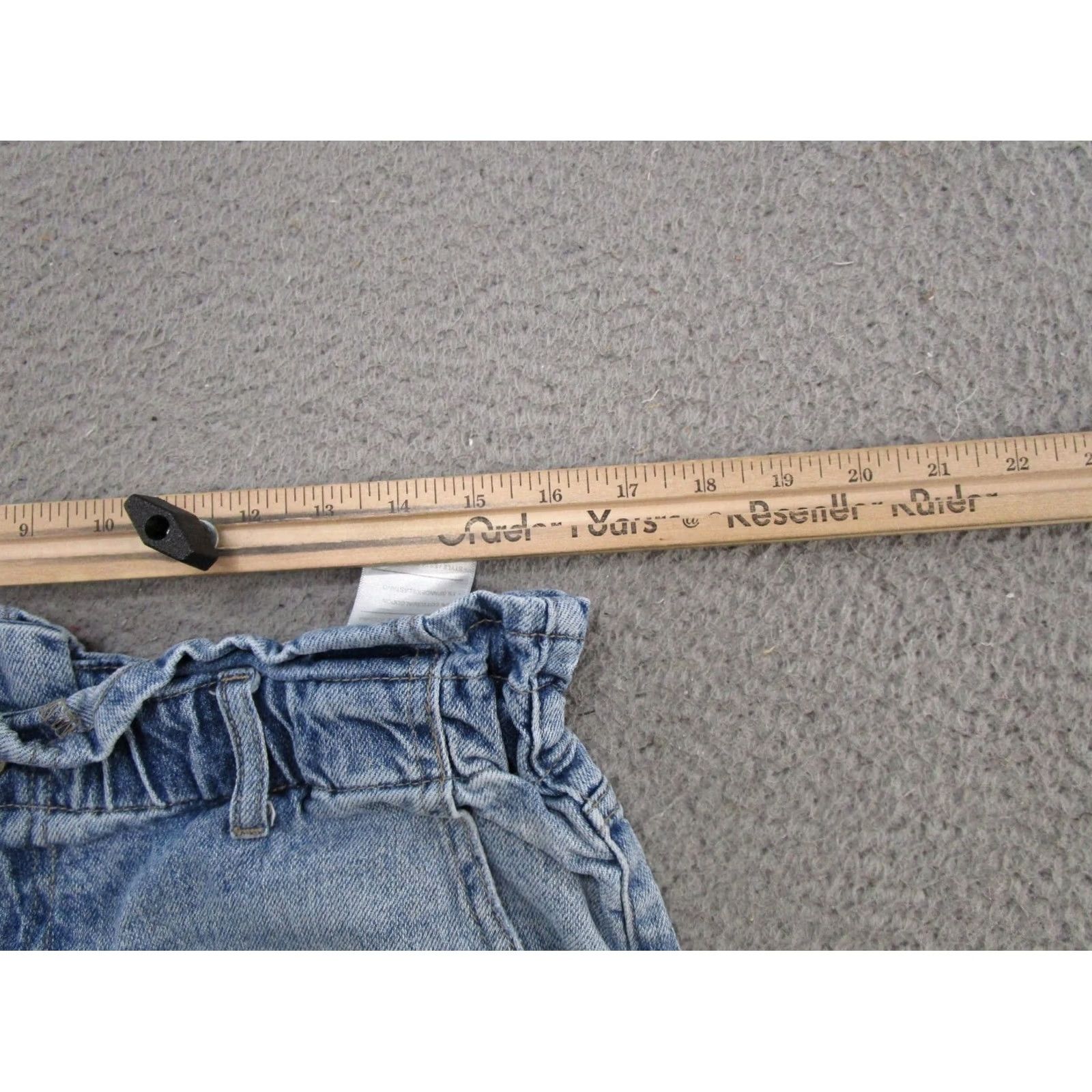 Vintage Kancan Denim Shorts Paperbag Elastic Waist Blue 29 KanCan 5-Pocket Regular Women Size 29 Jeans Summer Size 29" - 4 Thumbnail