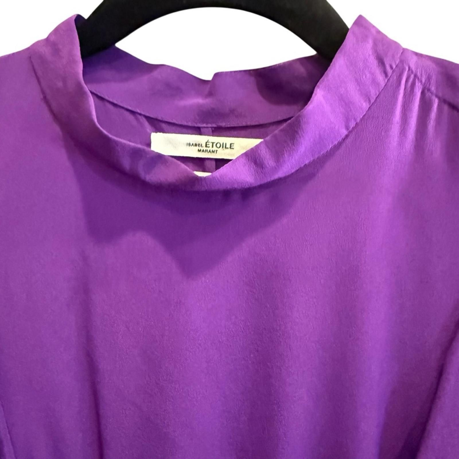 Isabel Marant Etoile Isabel Marant Yoana Purple Silk Mini Sz 36/4 Size S / US 4 / IT 40 - 4 Thumbnail