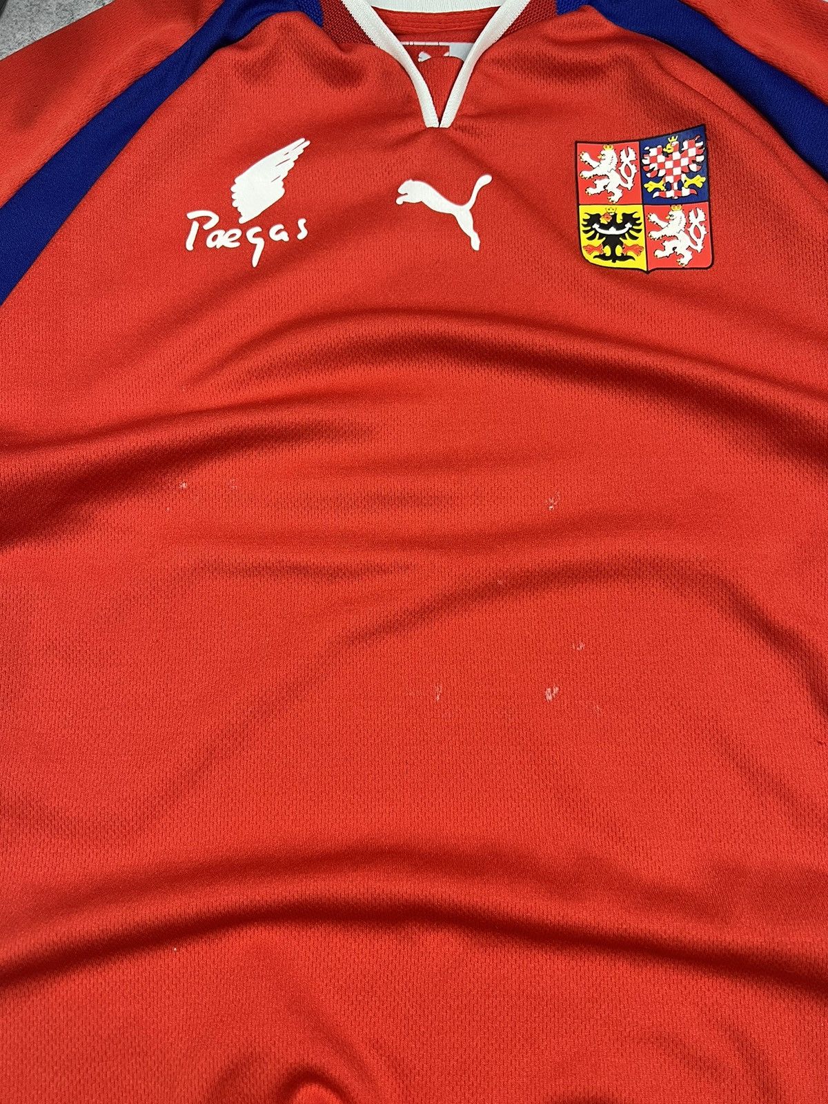 Puma Vintage Puma Czech Republic 2000s Soccer Blokcore Y2K Jersey Size US L / EU 52-54 / 3 - 4 Thumbnail