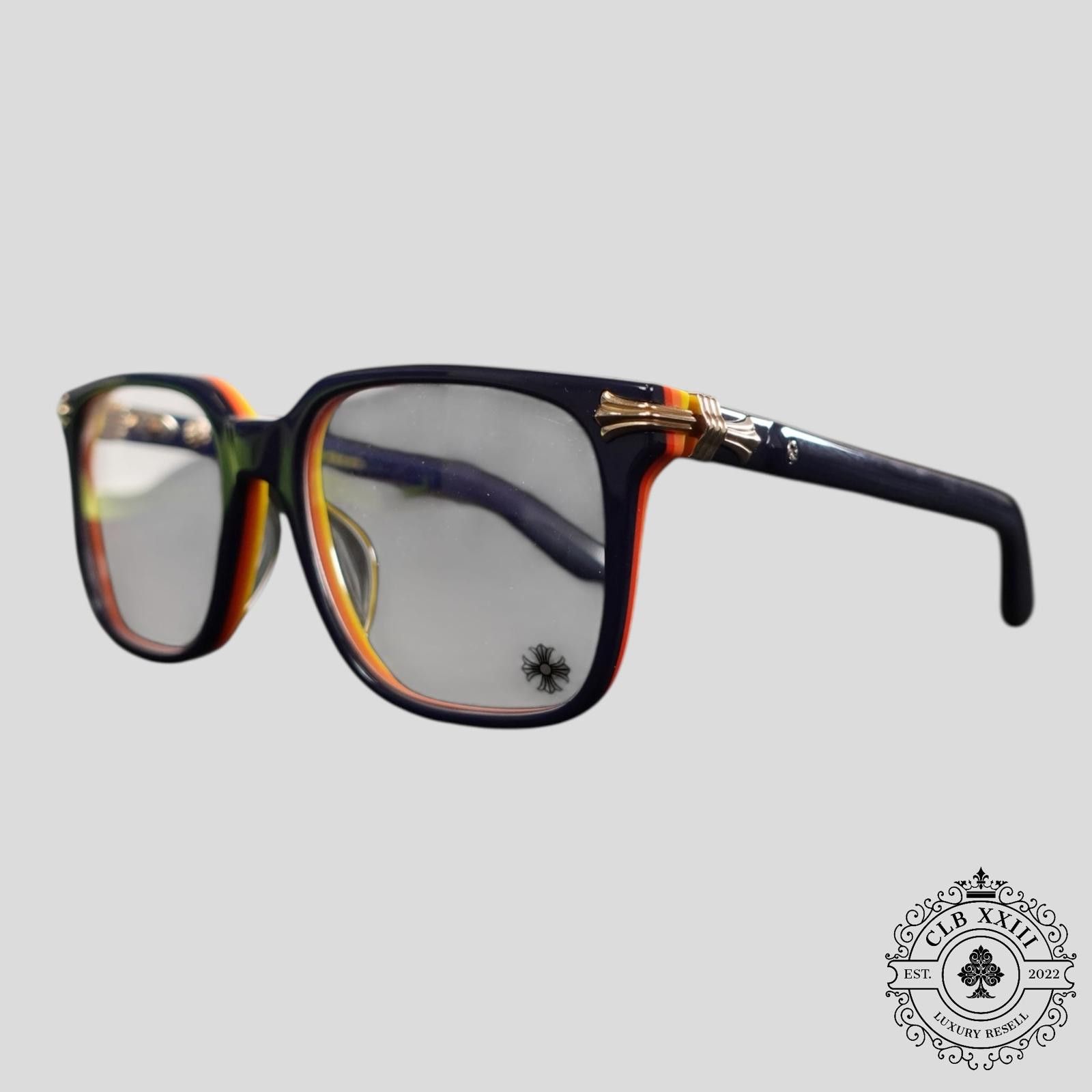 Chrome Hearts Chrome Hearts Thirst Trap Glasses in Navy/Multicolor Size ONE SIZE - 1 Thumbnail
