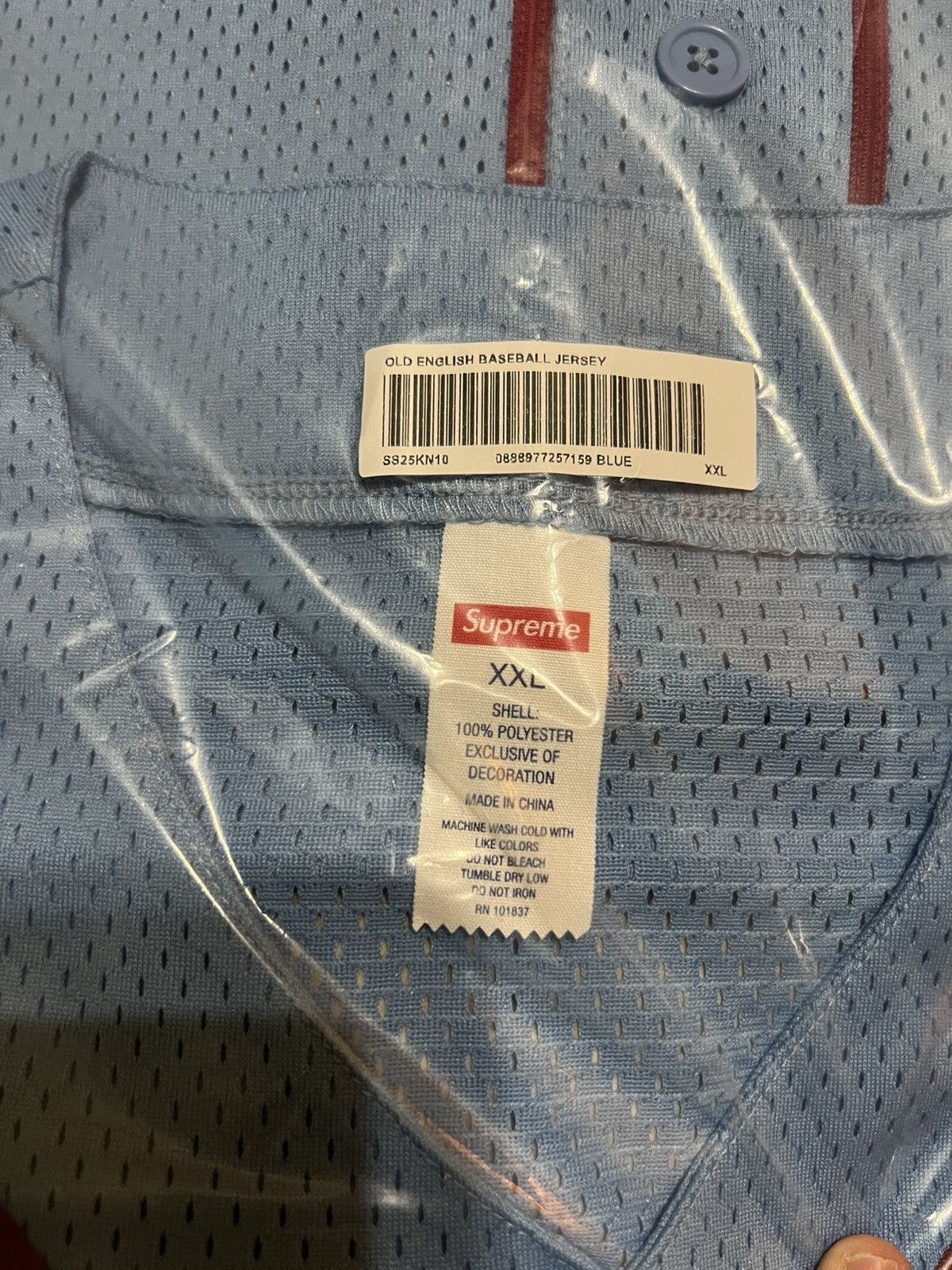 Supreme 🔥Supreme XXL Old English blue baseball Jersey Brand New🔥 Size US XXL / EU 58 / 5 - 6 Thumbnail