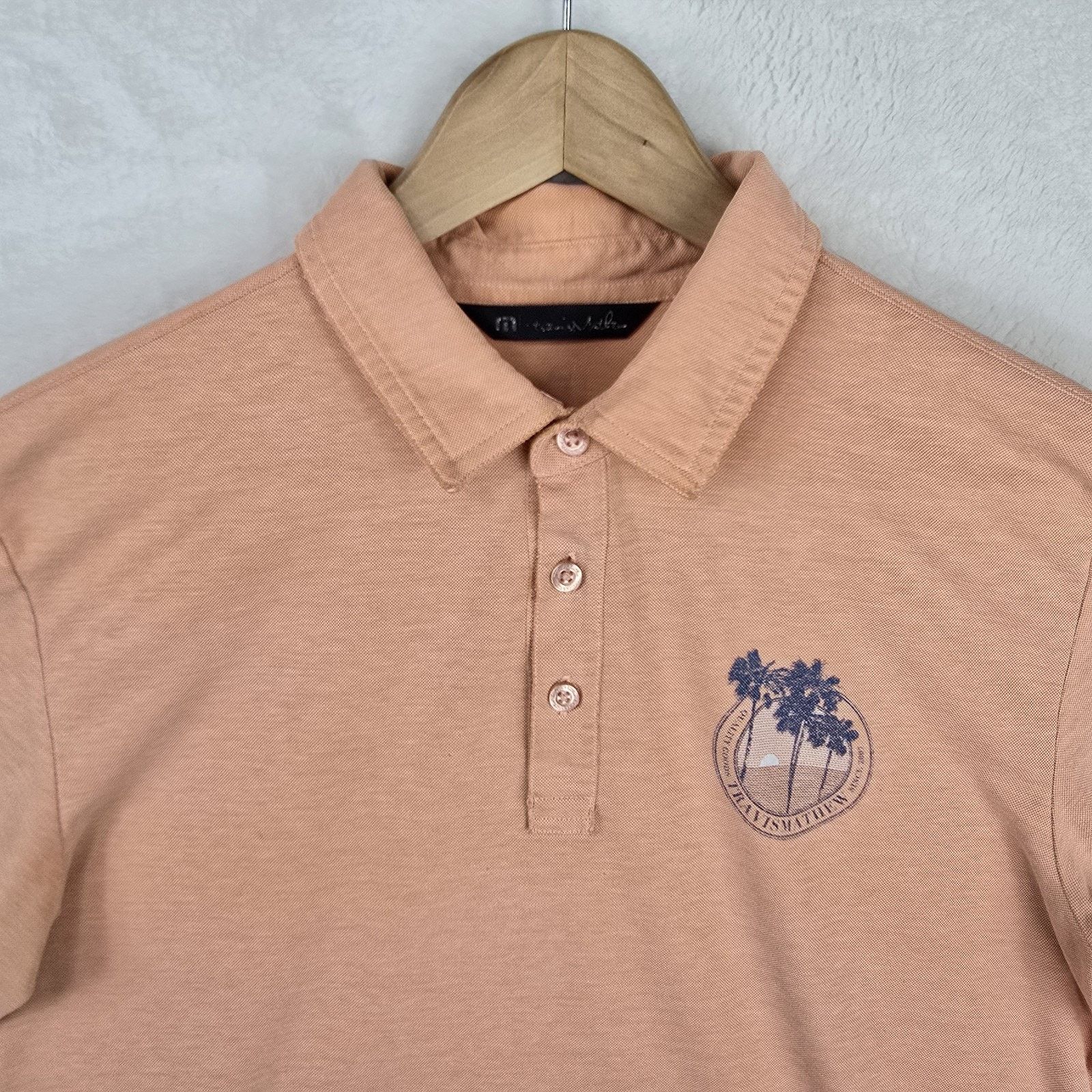 TravisMathew Travis Mathew Performance Golf Polo Shirt Mens M Orange Size US M / EU 48-50 / 2 - 3 Thumbnail