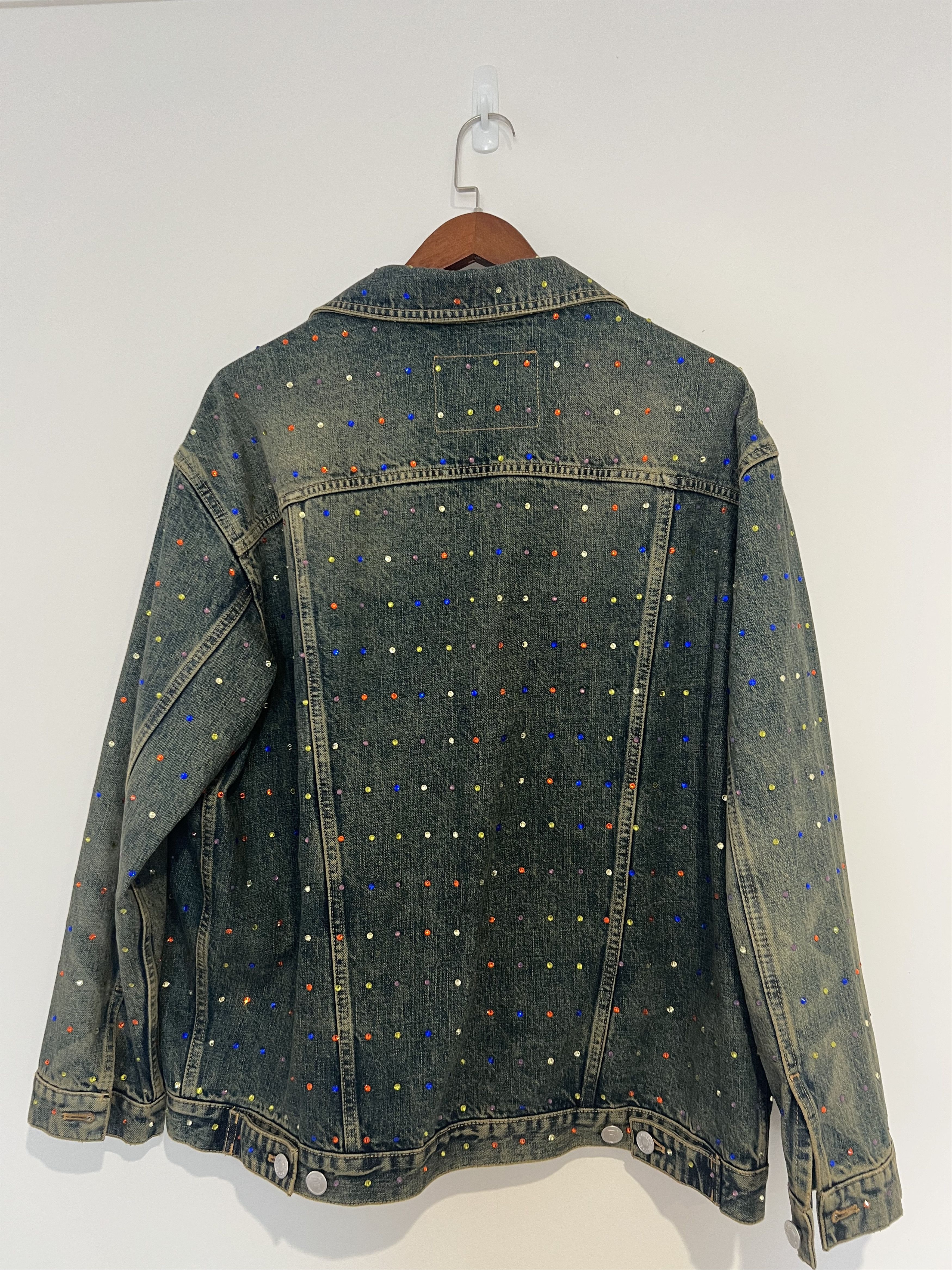 Martine Rose Martine Rose rhinestone-embellished denim jacket Size US S / EU 44-46 / 1 - 3 Thumbnail