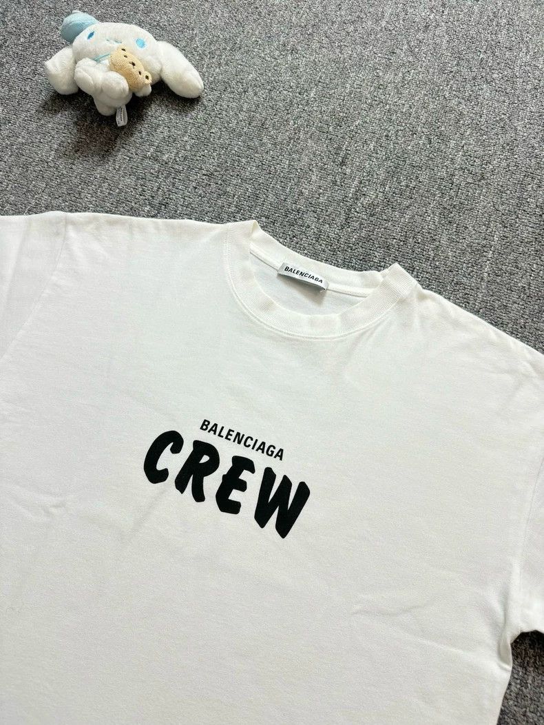 Balenciaga Balenciaga White crew monogram logo short sleeve 2502-Nexta Size US XS / EU 42 / 0 - 3 Thumbnail