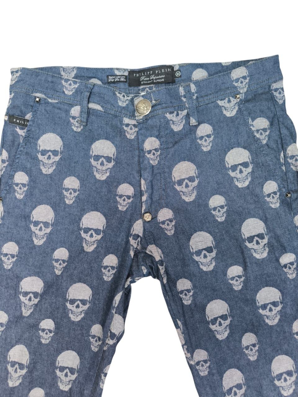 Philipp Plein Phillipp plein denim straight skulls retro Size 30" / US 8 / IT 44 - 5 Thumbnail