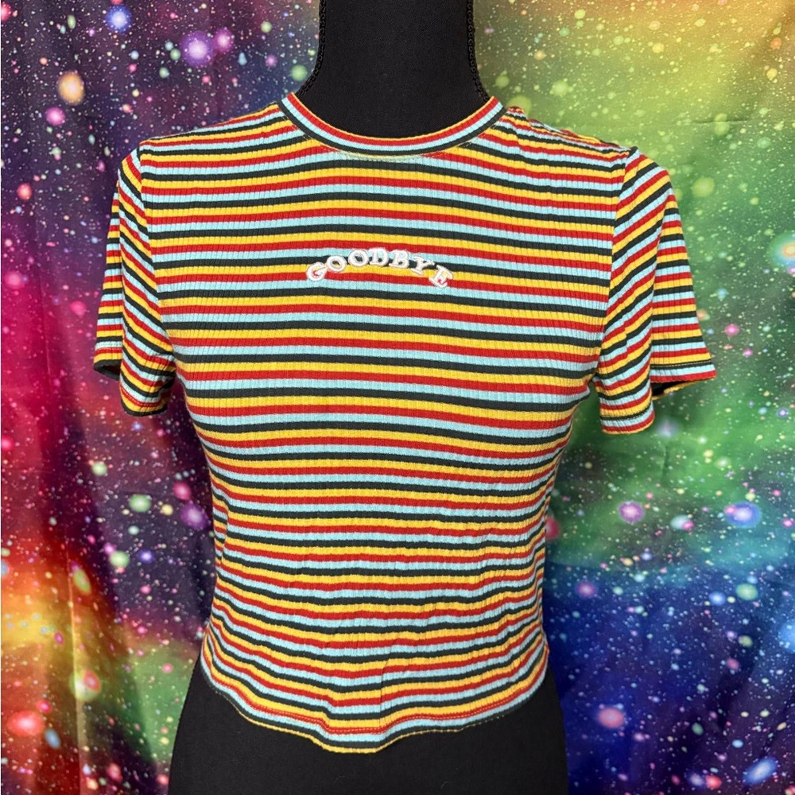 Forever 21 Forever 21 Colorful Striped Short Sleeve Tee Size S / US 4 / IT 40 - 1 Thumbnail
