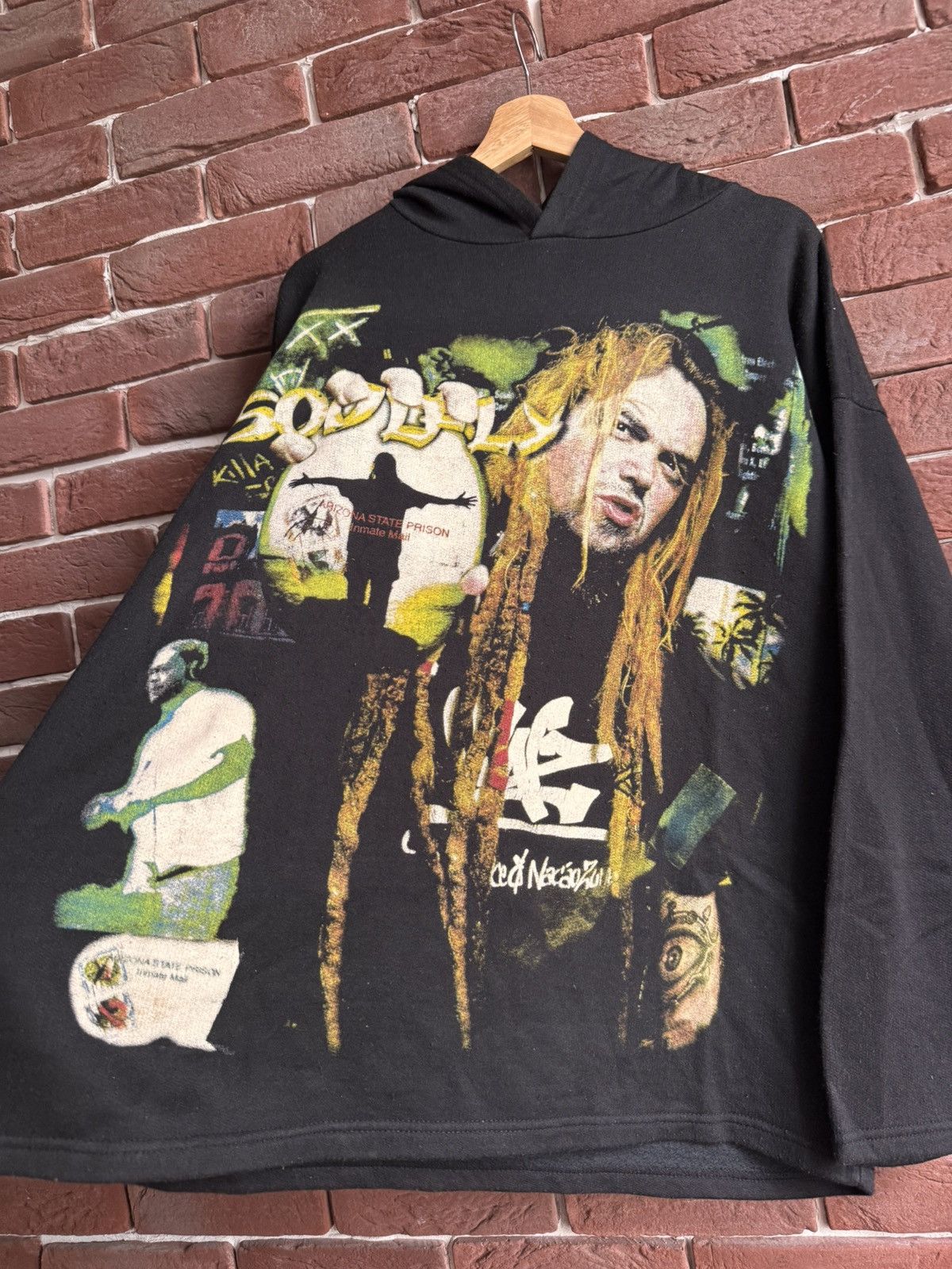 Band Tees Rare Vintage 90s Soulfly Big Head Hoodie numetal sepultura Size US XL / EU 56 / 4 - 3 Thumbnail
