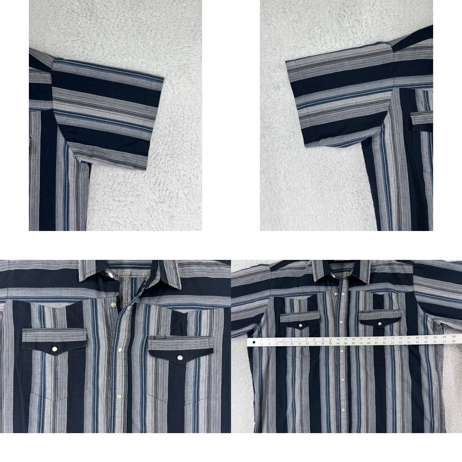 Vintage Canyon Guide Shirt Mens XL Blue Stripe Western Pearl Snap Pockets Shirt Mens XL Blue Stripe Western Canyon Guide Size US XL / EU 56 / 4 - 8 Thumbnail