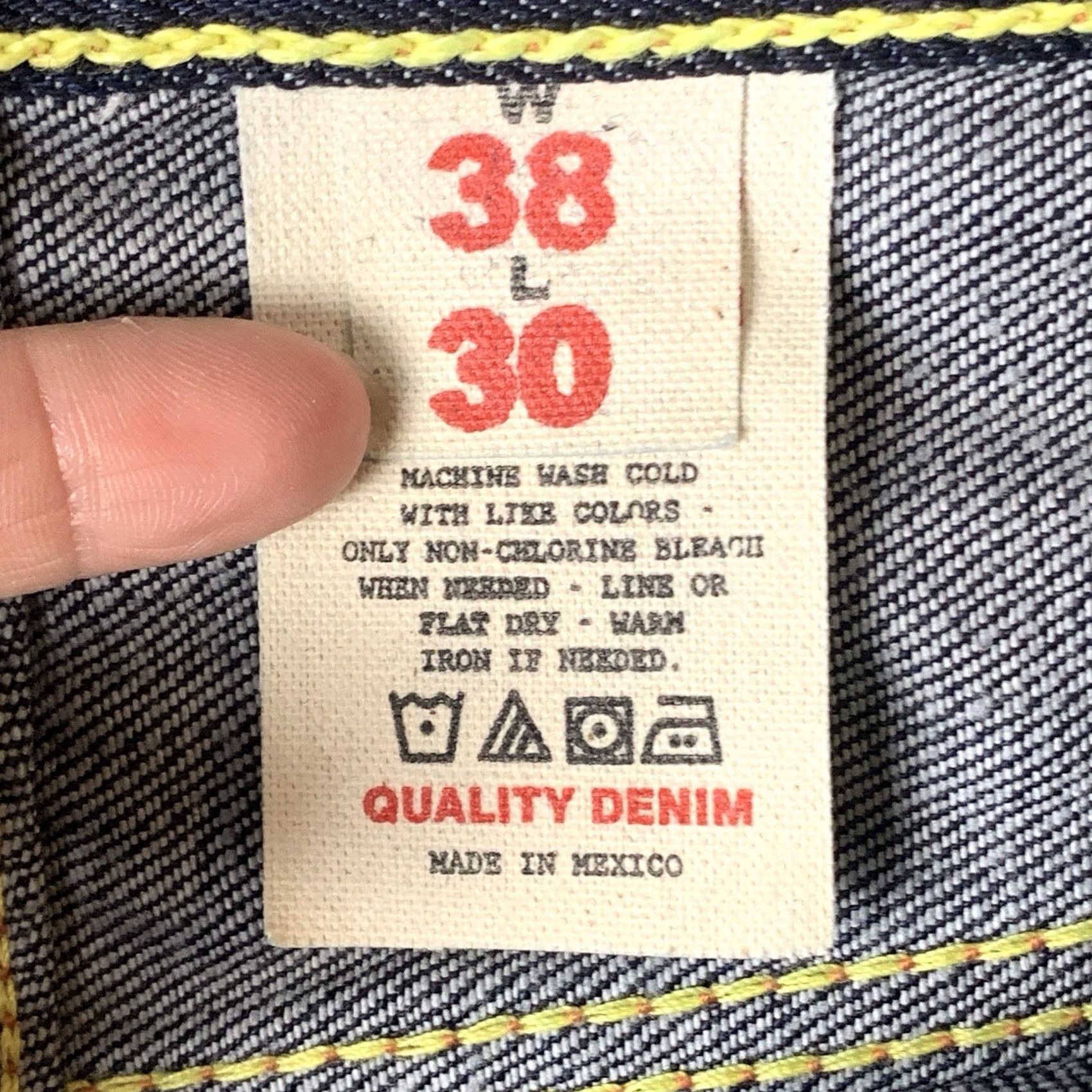 Vintage X2 Jeans Mens Blue Regular Rise Straight Leg 38x30 Dark Cotton Denim NWT Size US 38 / EU 54 - 6 Thumbnail