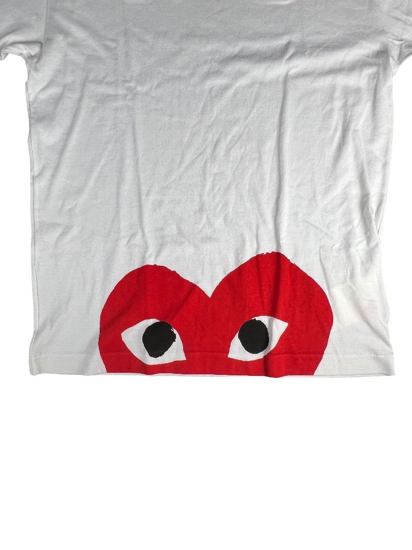 Comme des Garcons Comme des Garçons PLAY Hem Heart T-Shirt White Size L Unworn Size US L / EU 52-54 / 3 - 3 Thumbnail