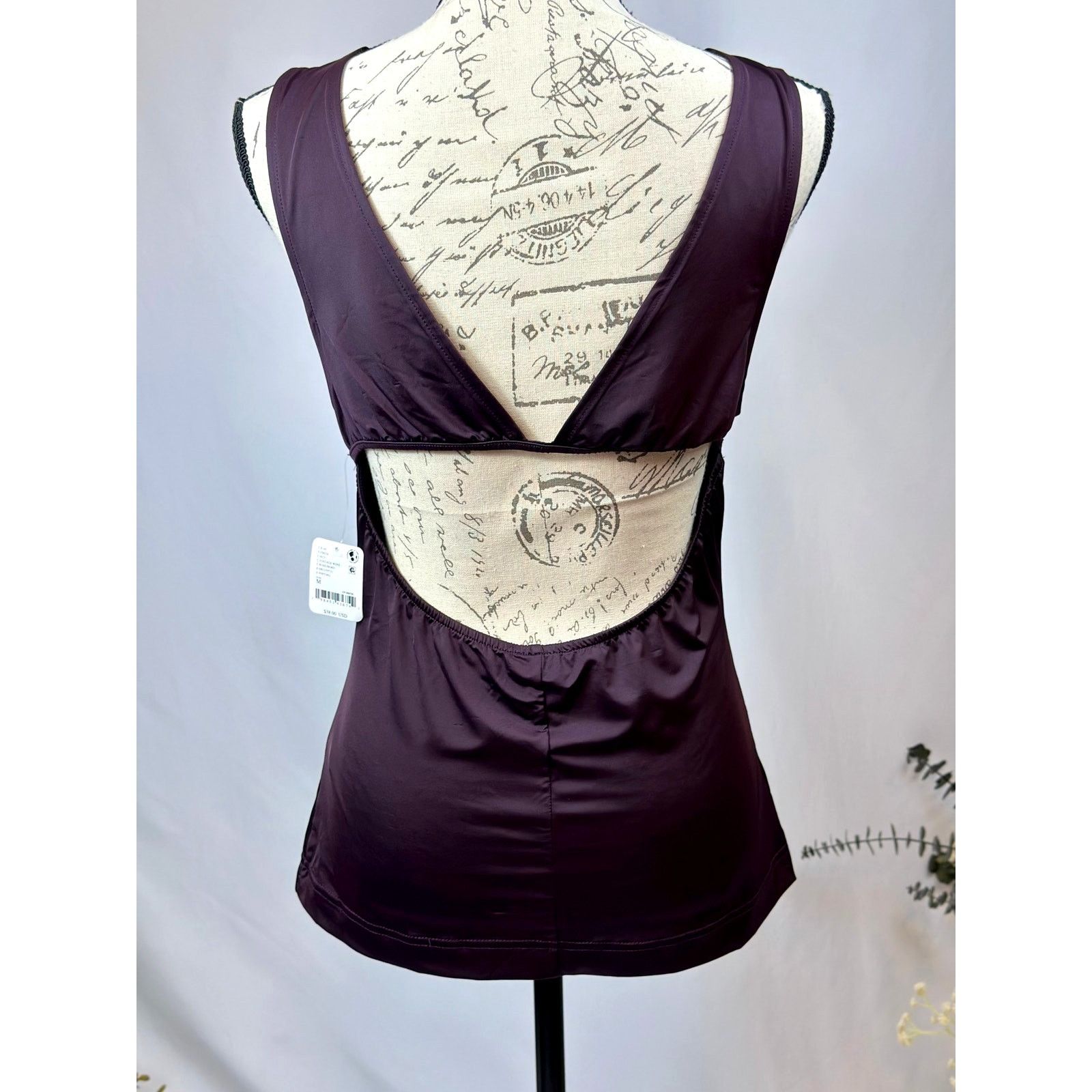 Free People Free People Take You There Open Back Cami Wine M Size M / US 6-8 / IT 42-44 - 9 Thumbnail